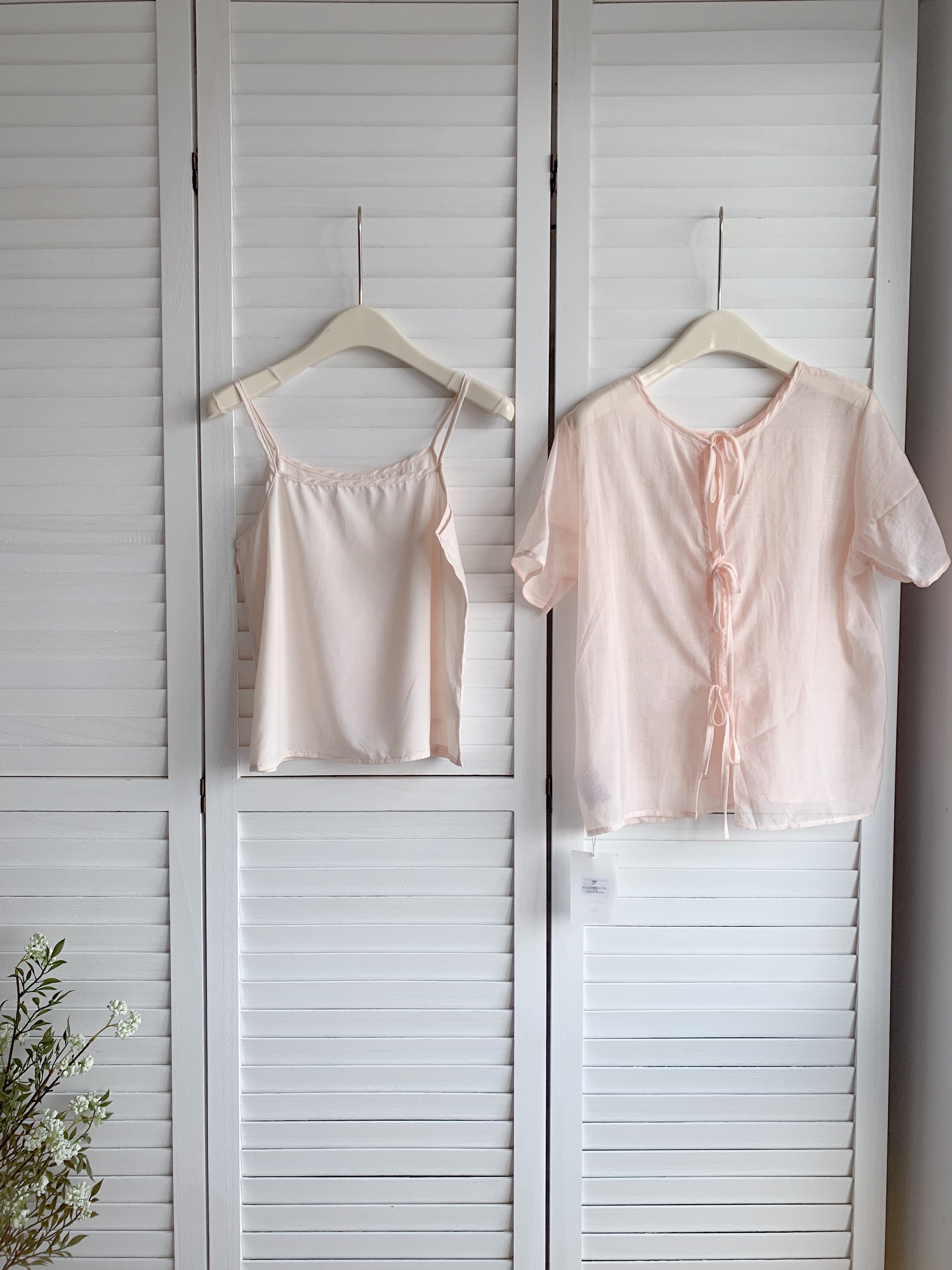 HELLO MILK TEE- 86627  圓領兩件套