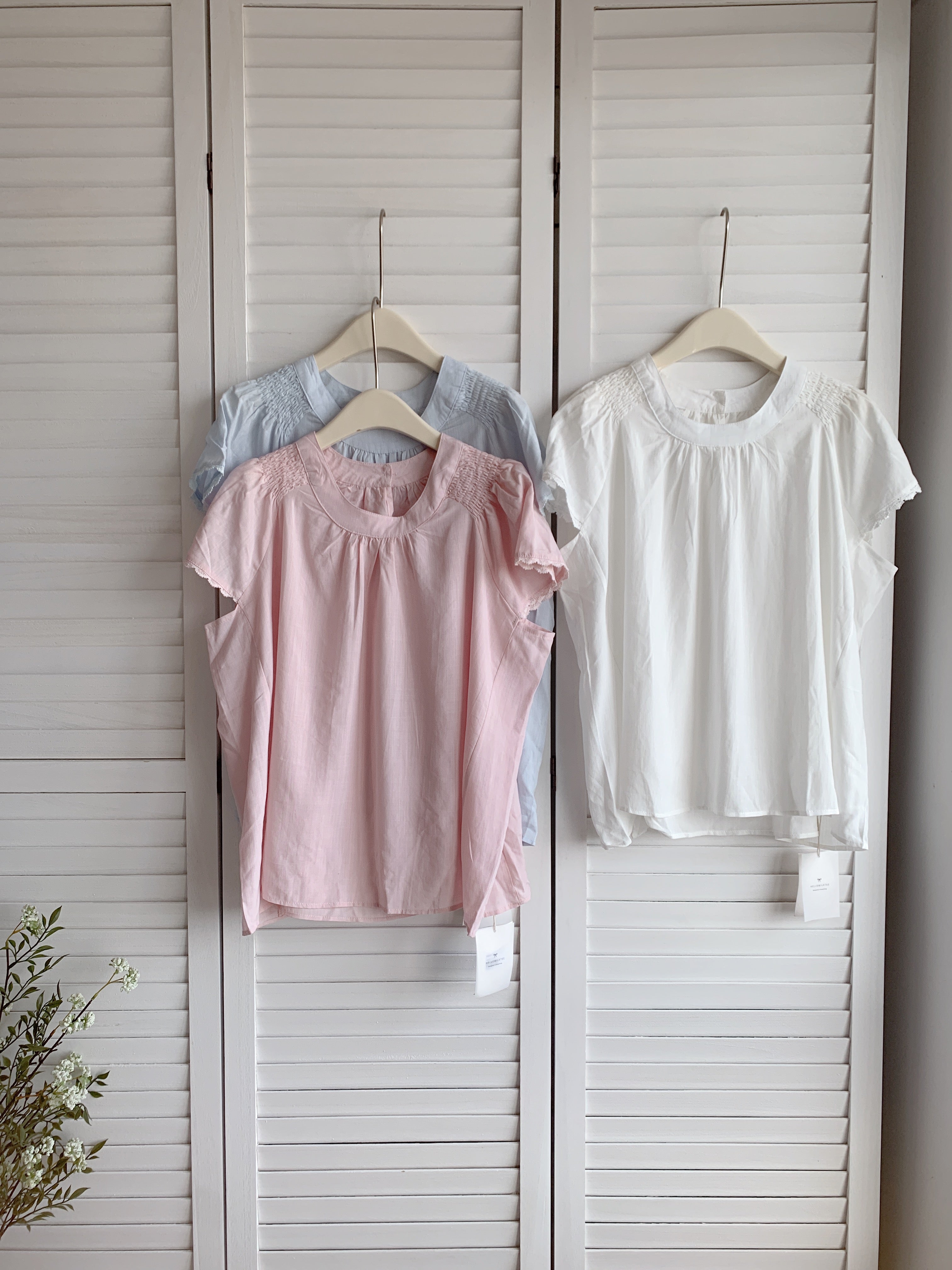HELLO MILK TEE- 86628  簡約小衫