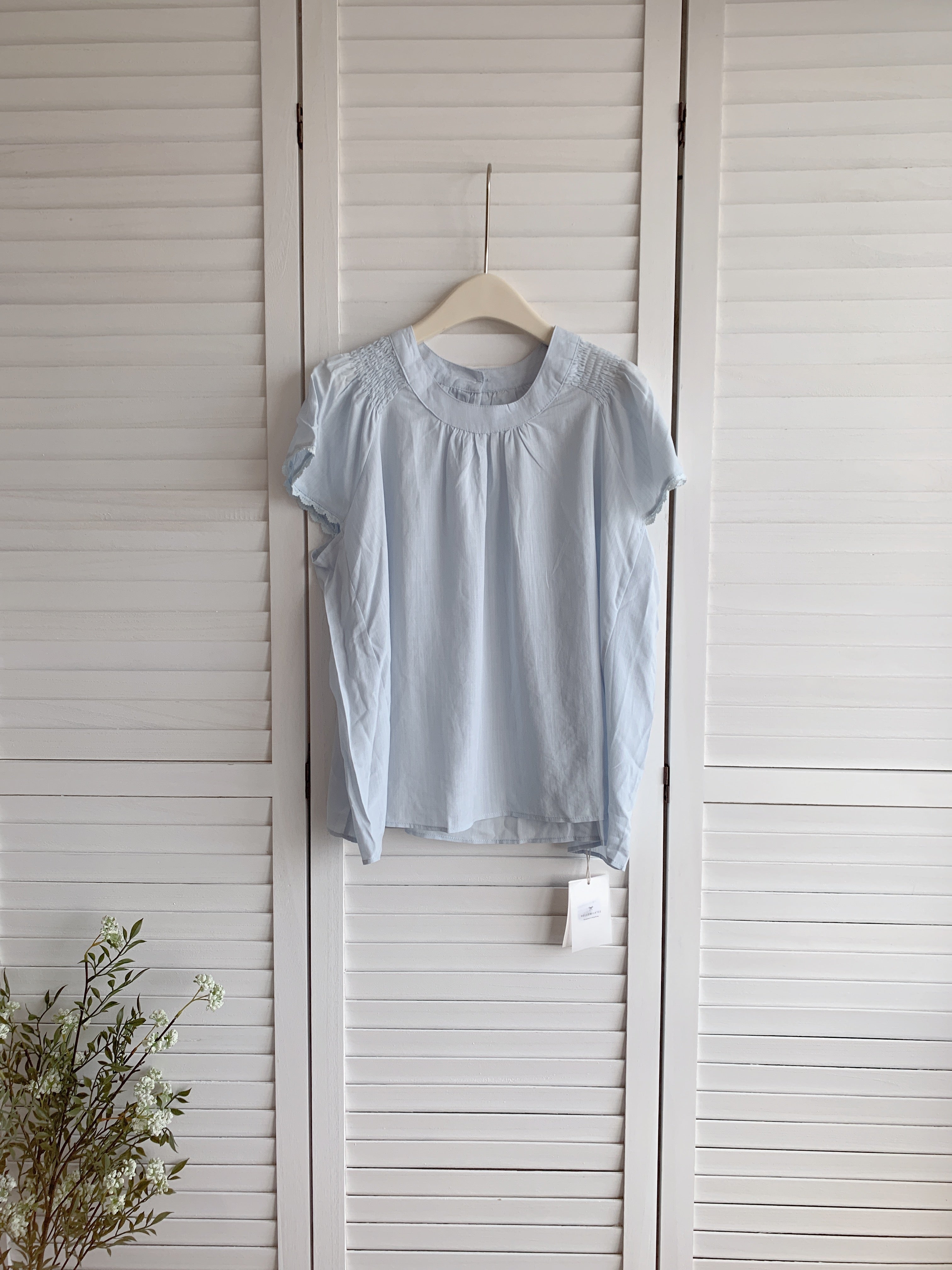 HELLO MILK TEE- 86628  簡約小衫
