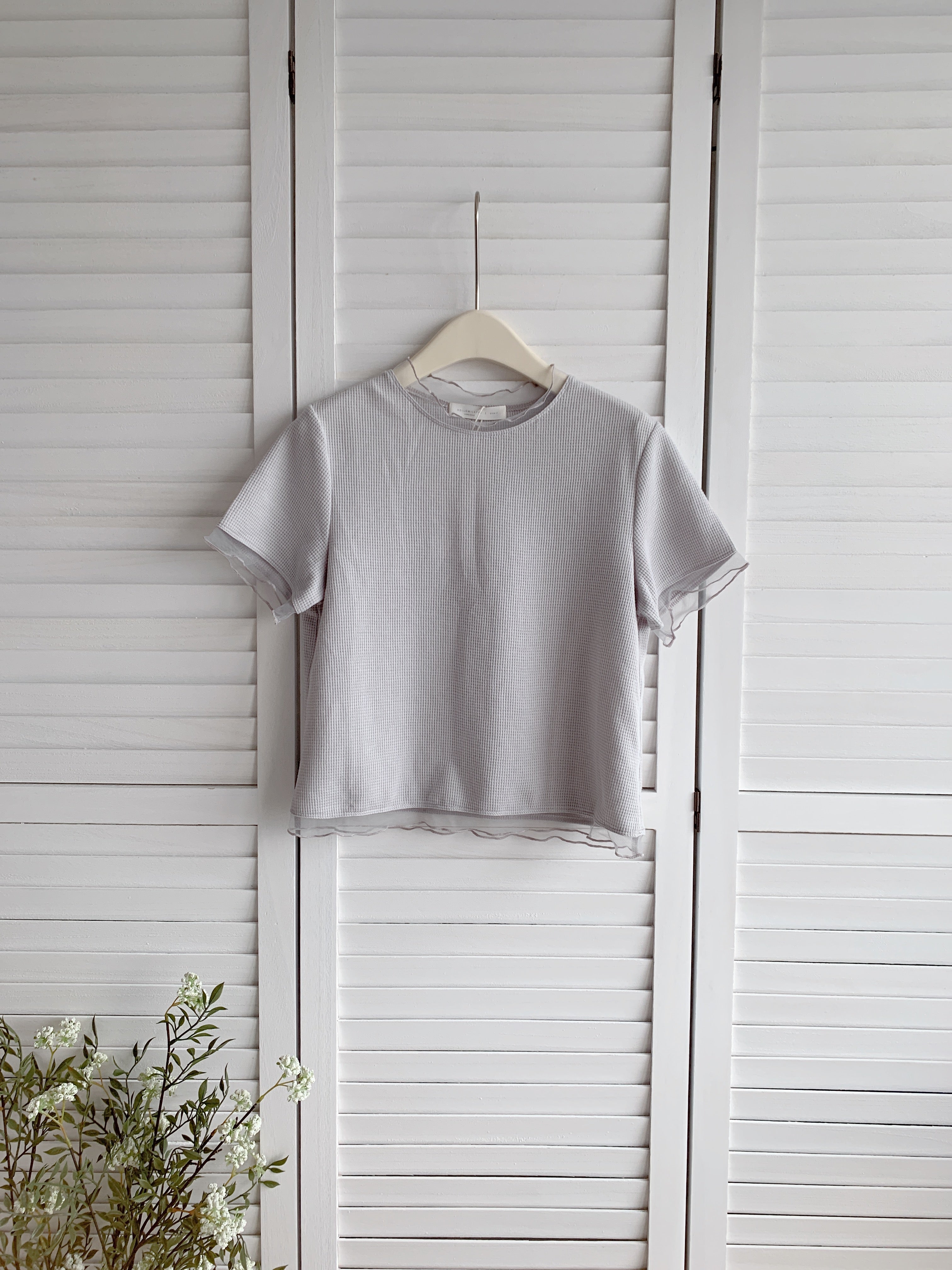 HELLO MILK TEE- 86633  百搭小衫