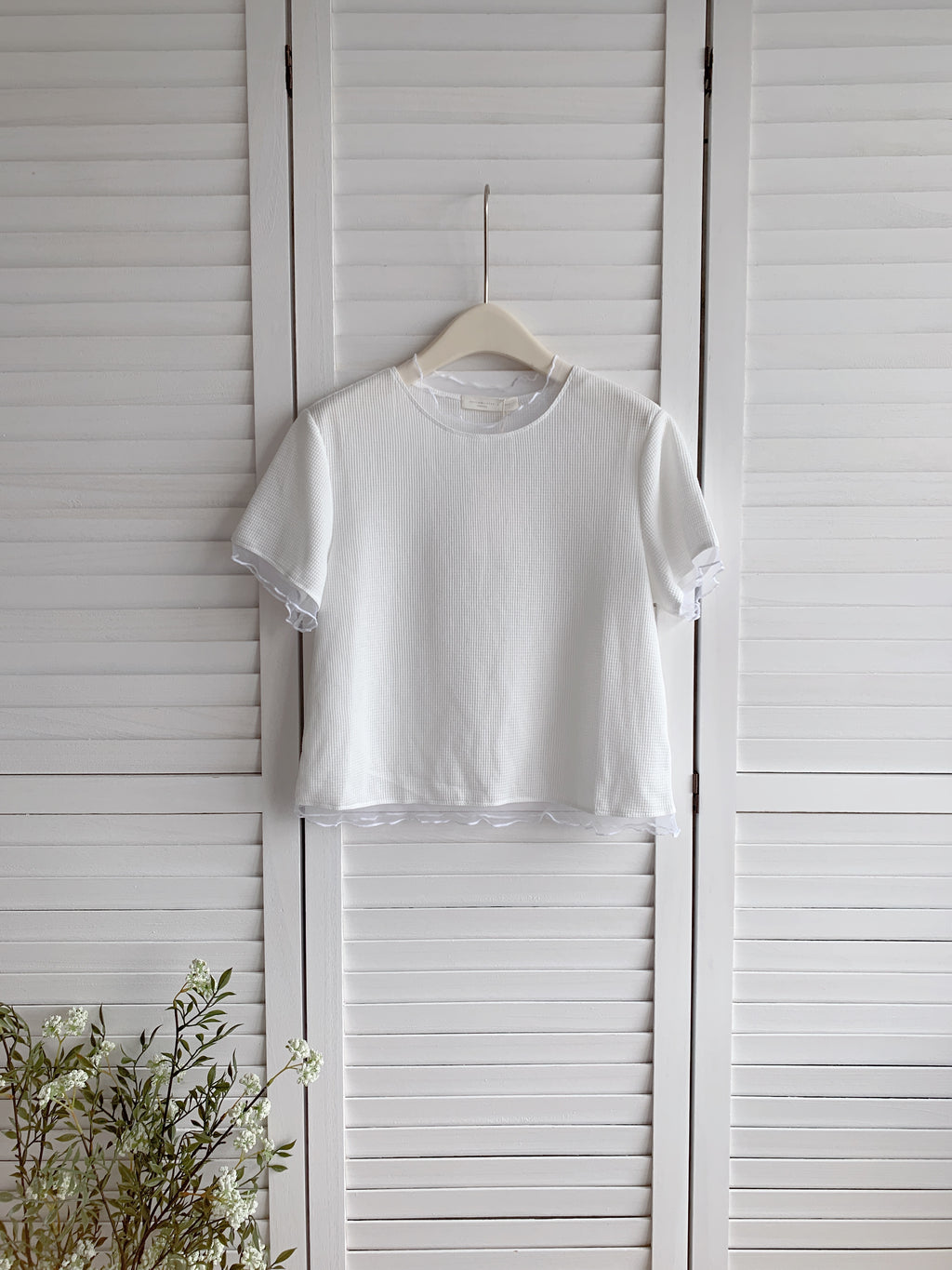 HELLO MILK TEE- 86633  百搭小衫