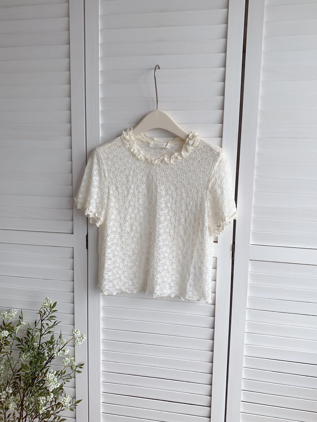 HELLO MILK TEE- 86634  設計感小衫