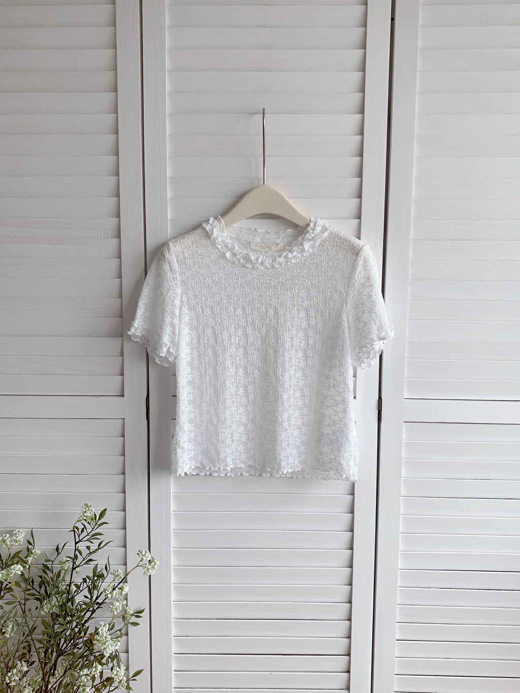 HELLO MILK TEE- 86634  設計感小衫
