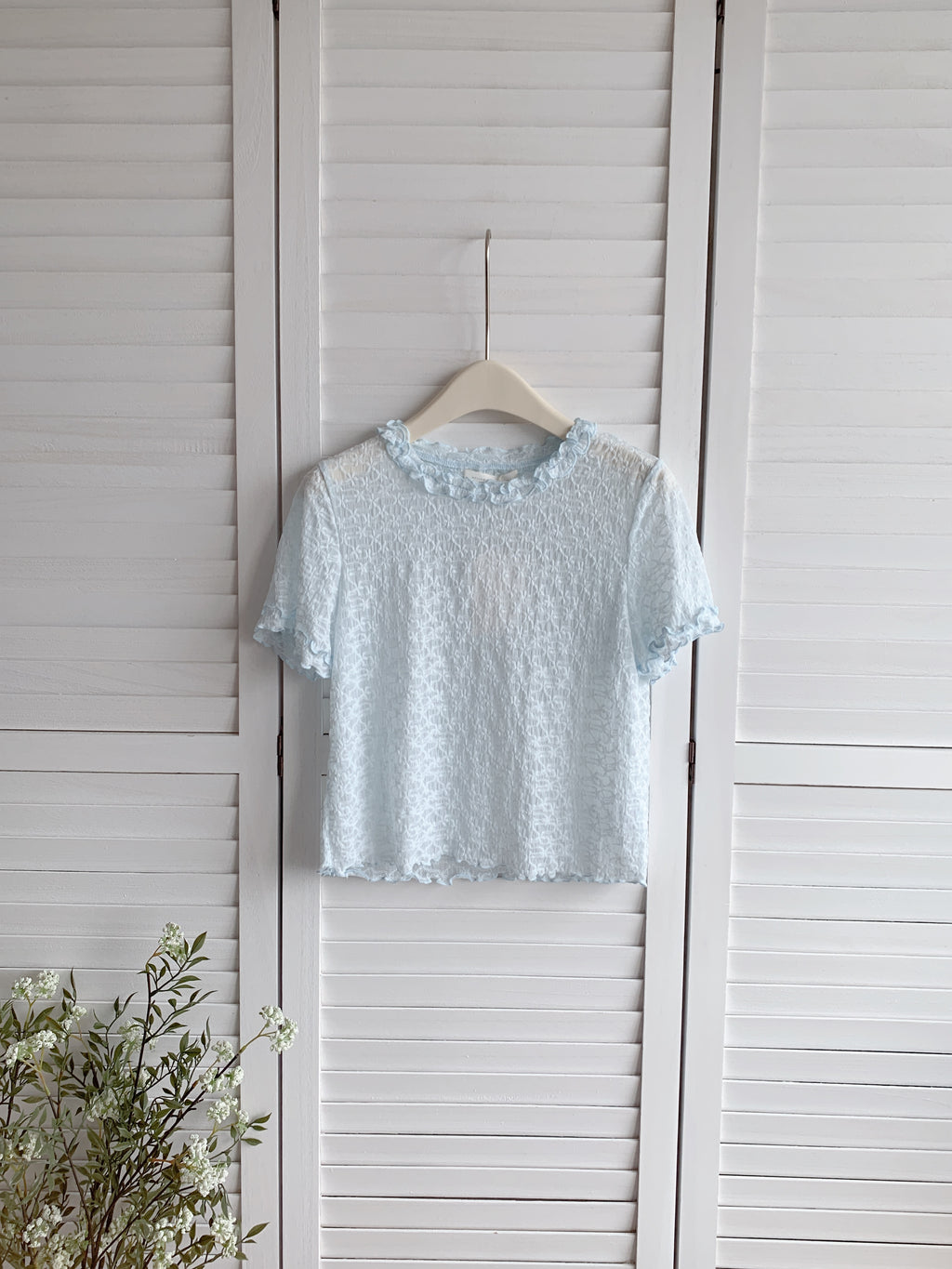 HELLO MILK TEE- 86634  設計感小衫