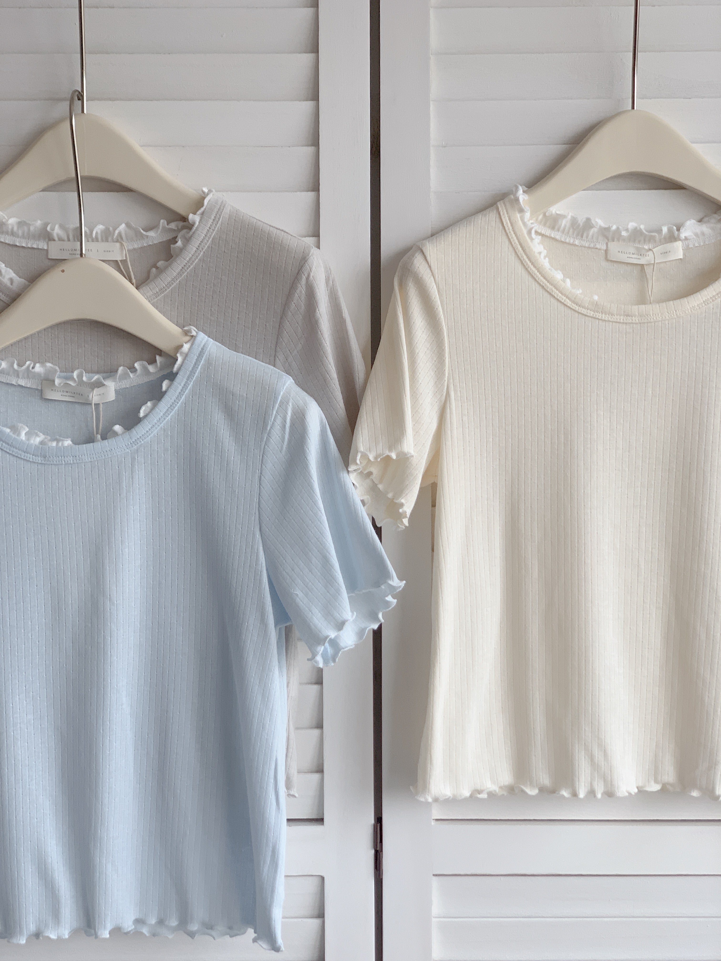 HELLO MILK TEE- 86644   百搭小衫