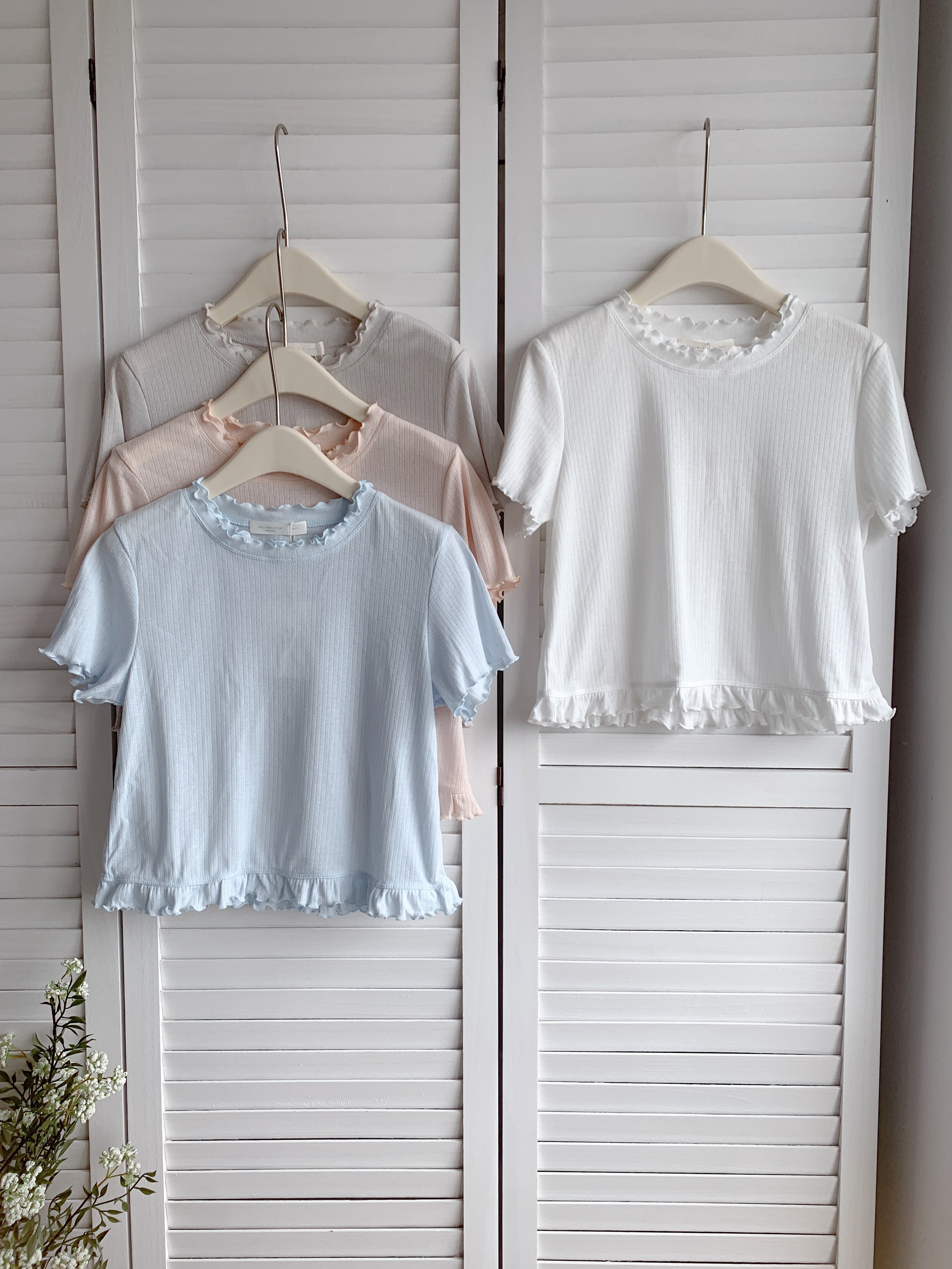 HELLO MILK TEE- 86643   簡約小衫