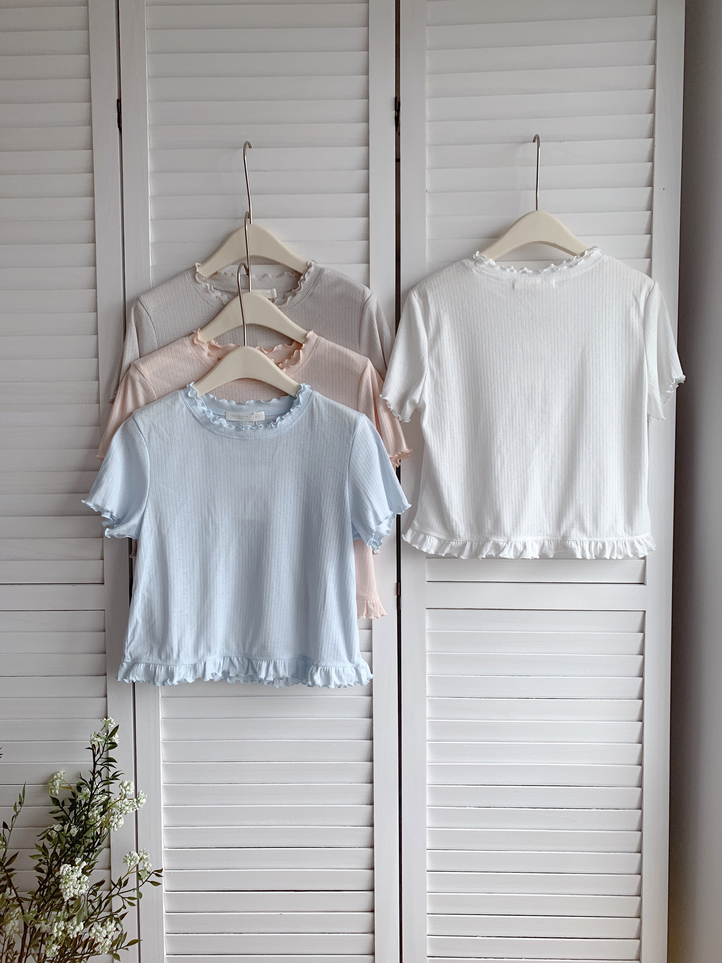 HELLO MILK TEE- 86643   簡約小衫