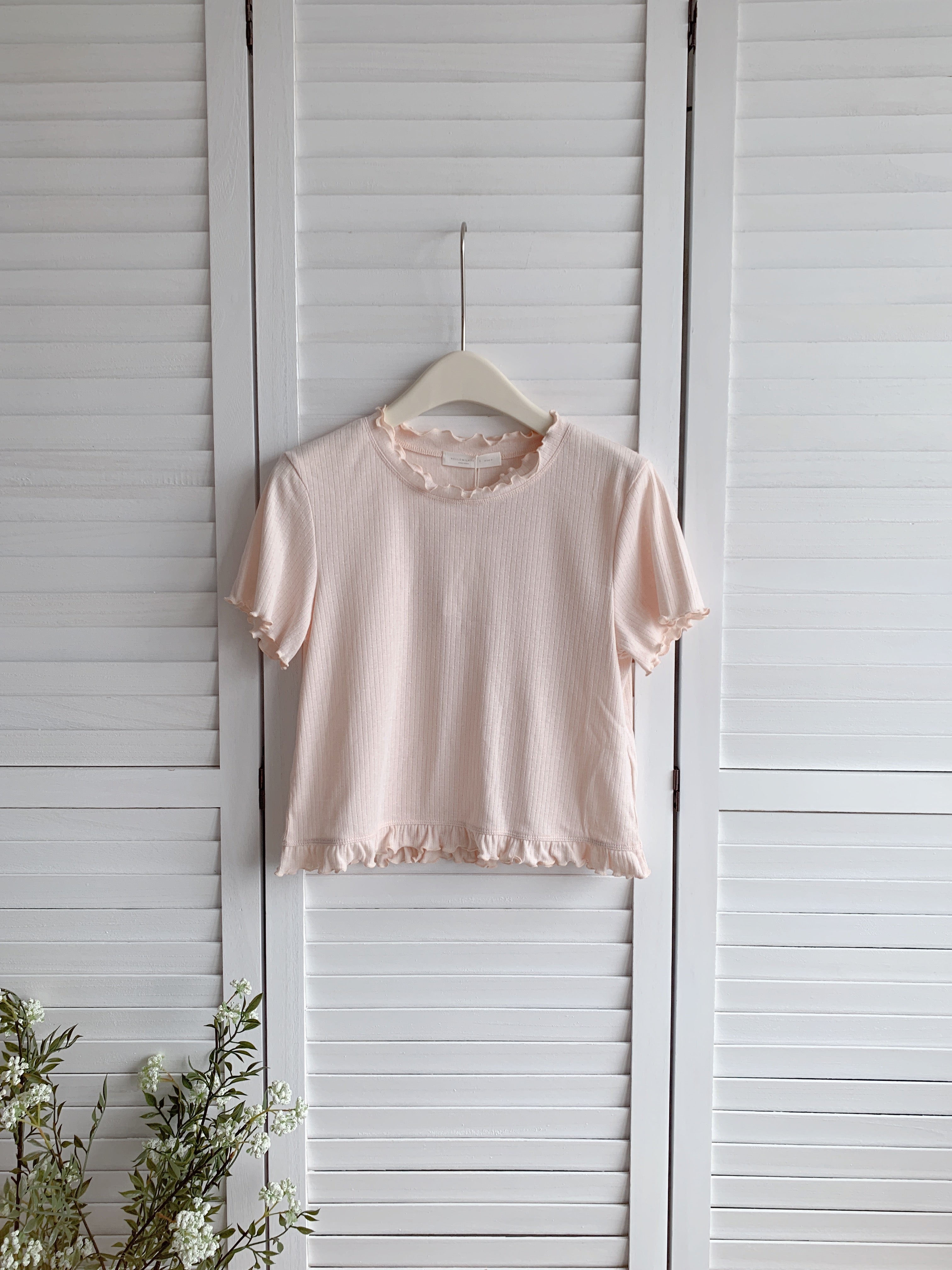HELLO MILK TEE- 86643   簡約小衫