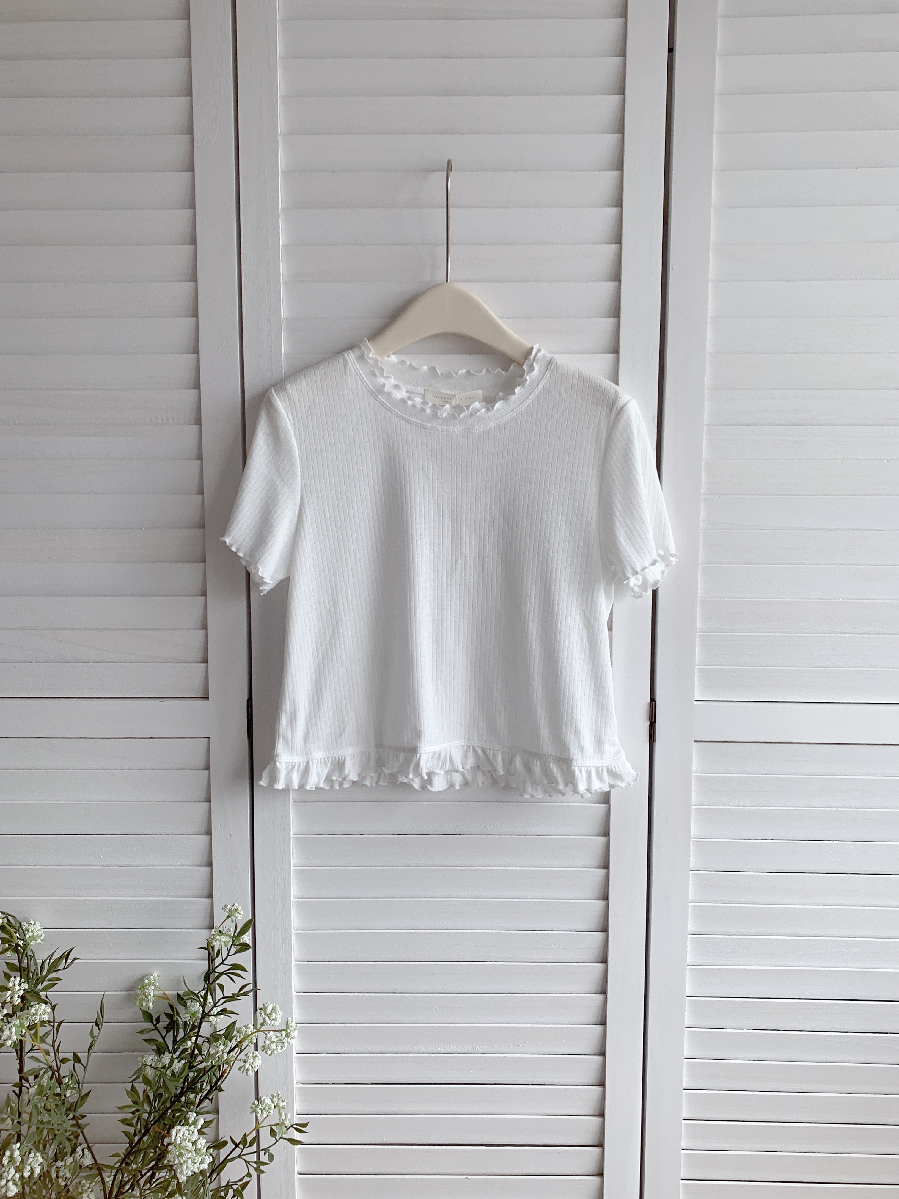 HELLO MILK TEE- 86643   簡約小衫