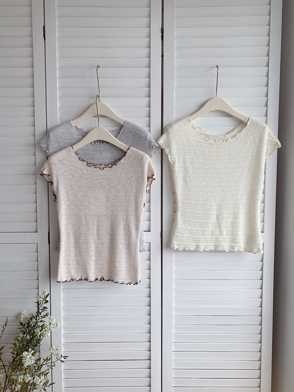 HELLO MILK TEE- 86658   簡約上衣