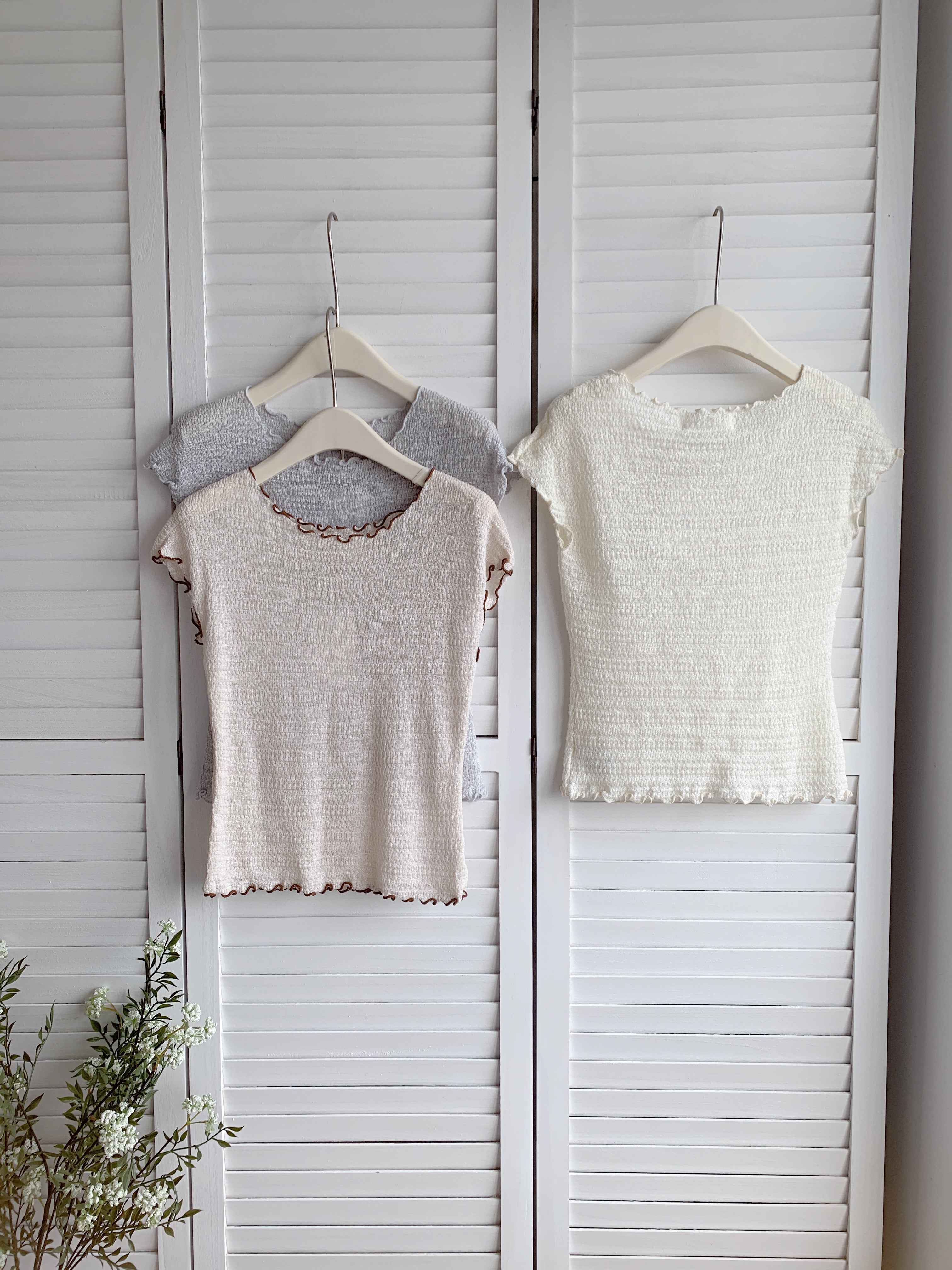 HELLO MILK TEE- 86658   簡約上衣