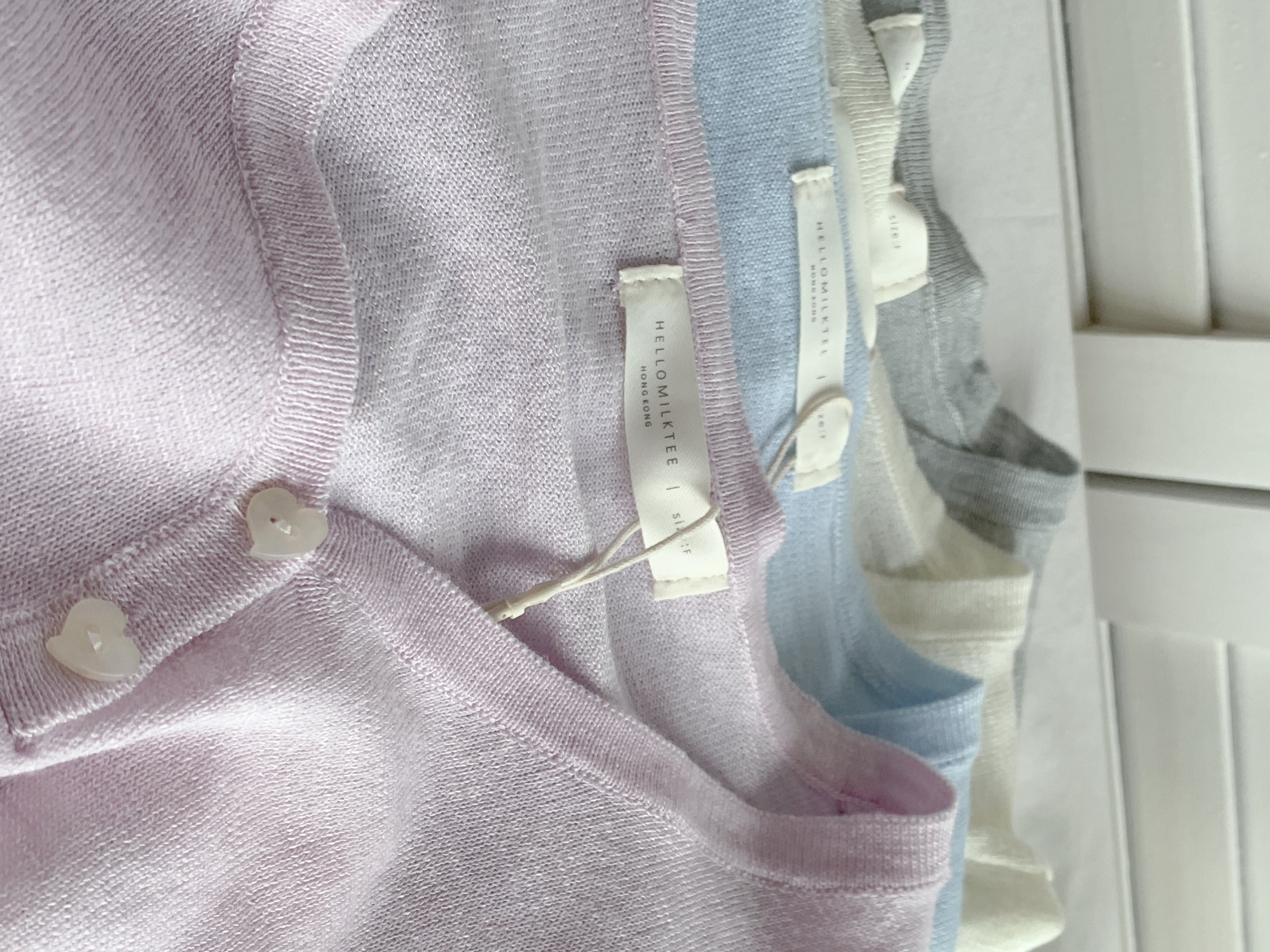 HELLO MILK TEE- 86659   純色抽繩衫