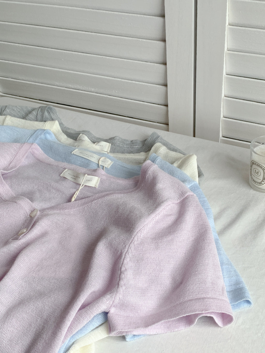 HELLO MILK TEE- 86659   純色抽繩衫