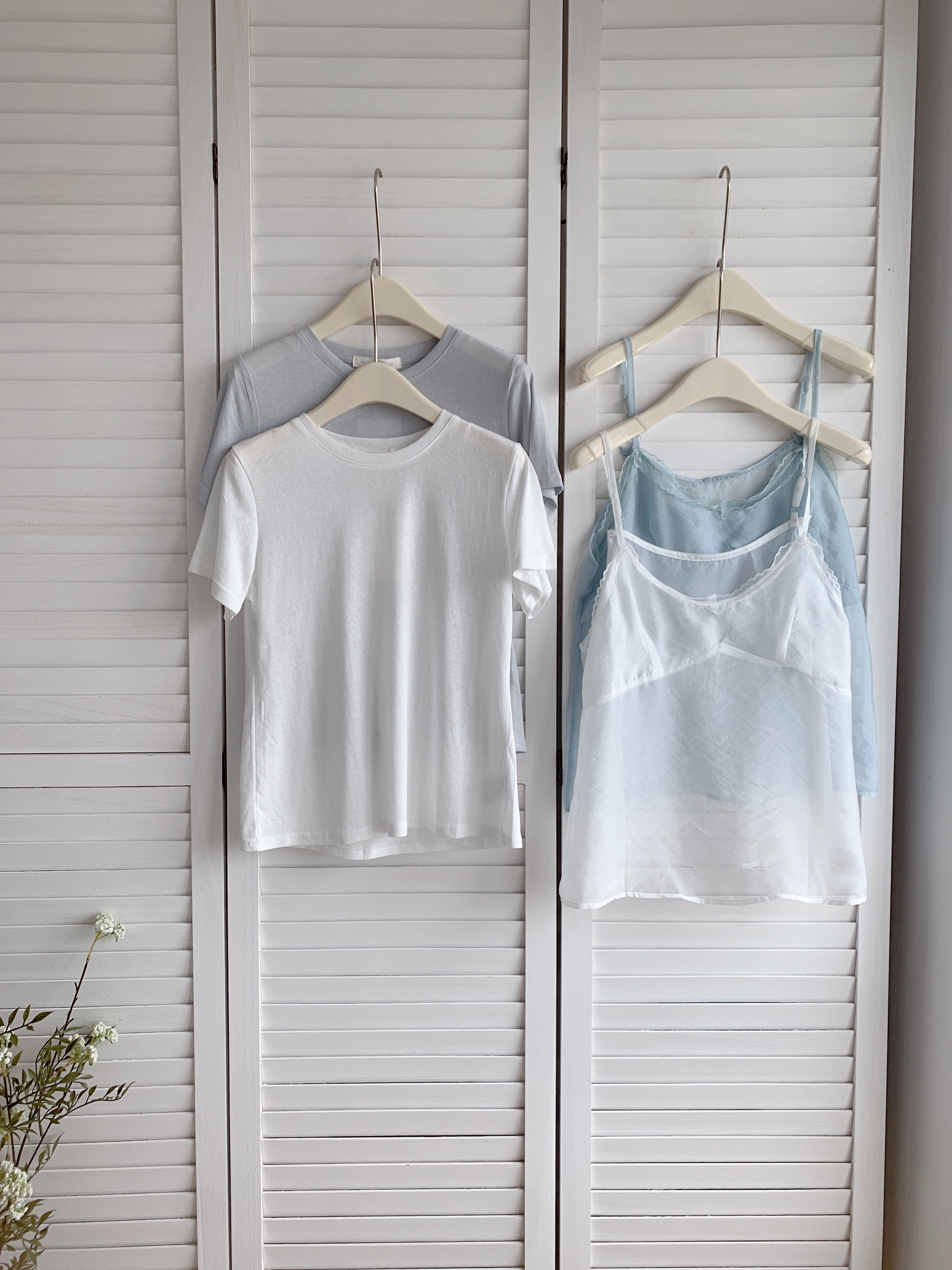 HELLO MILK TEE- 86624   短袖兩件套