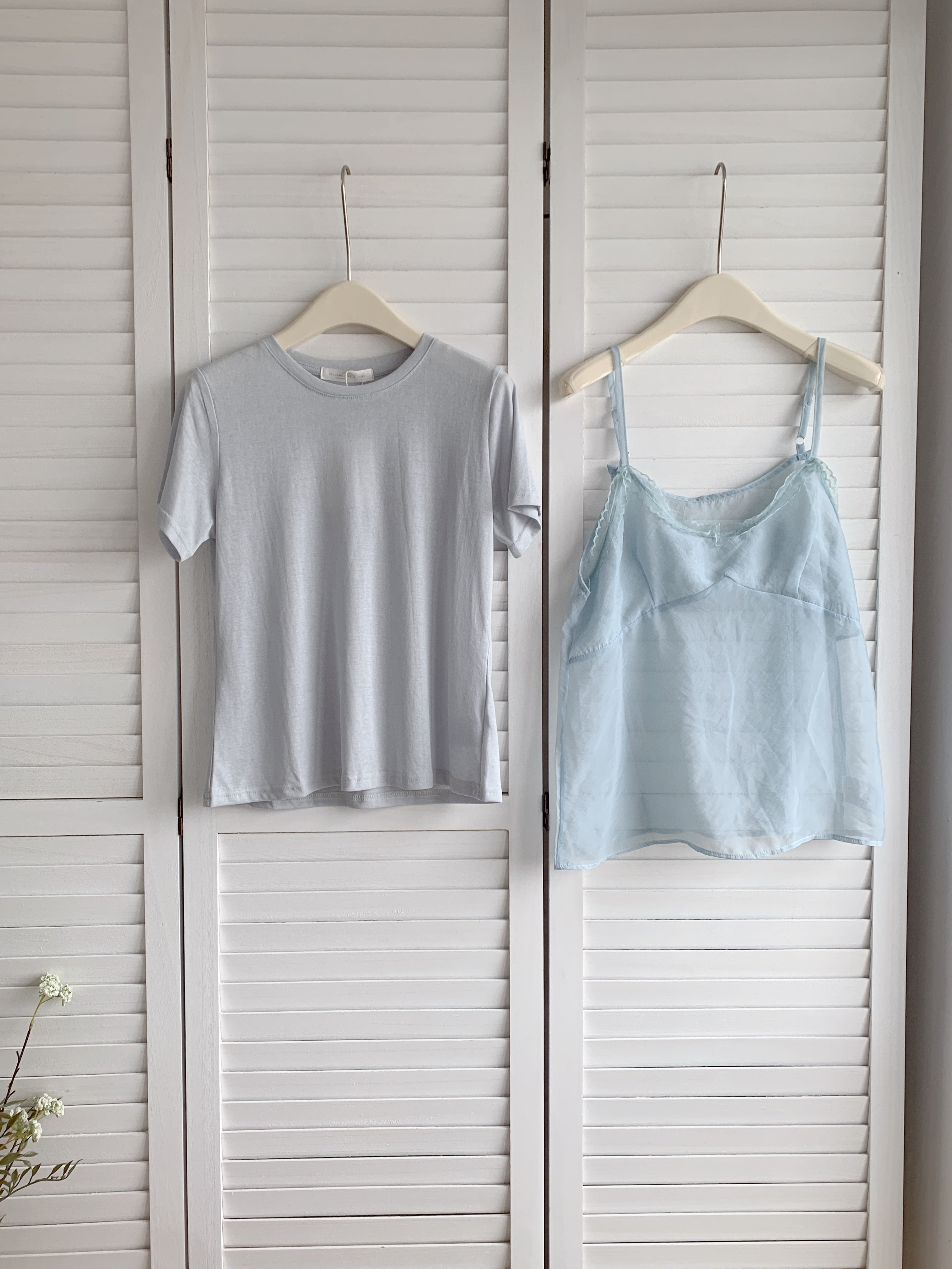 HELLO MILK TEE- 86624   短袖兩件套