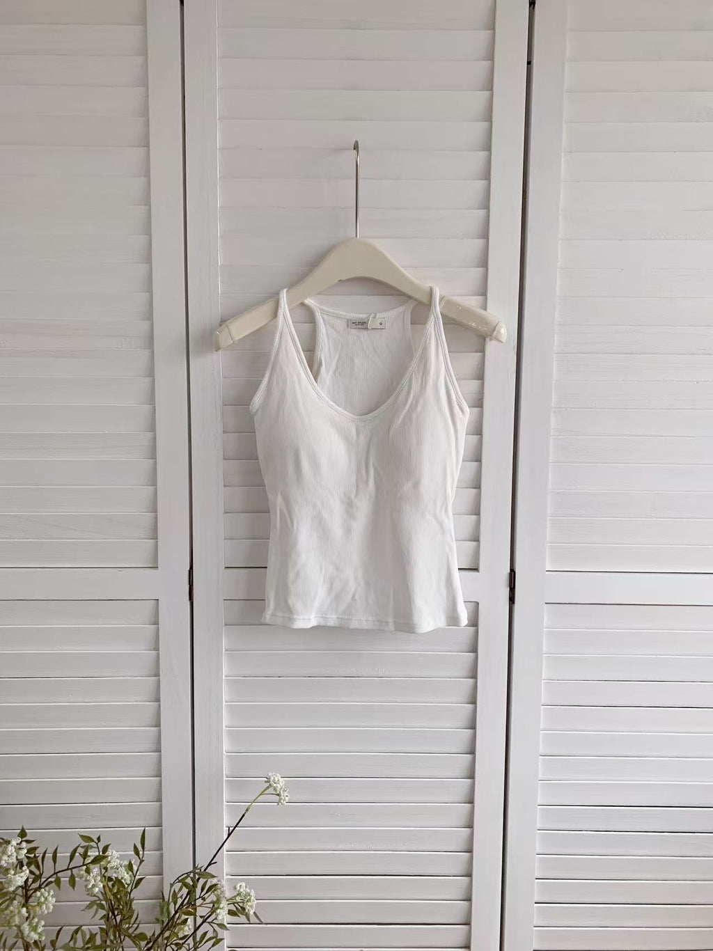 HELLO MILK TEE- 86679   羅紋背心衫