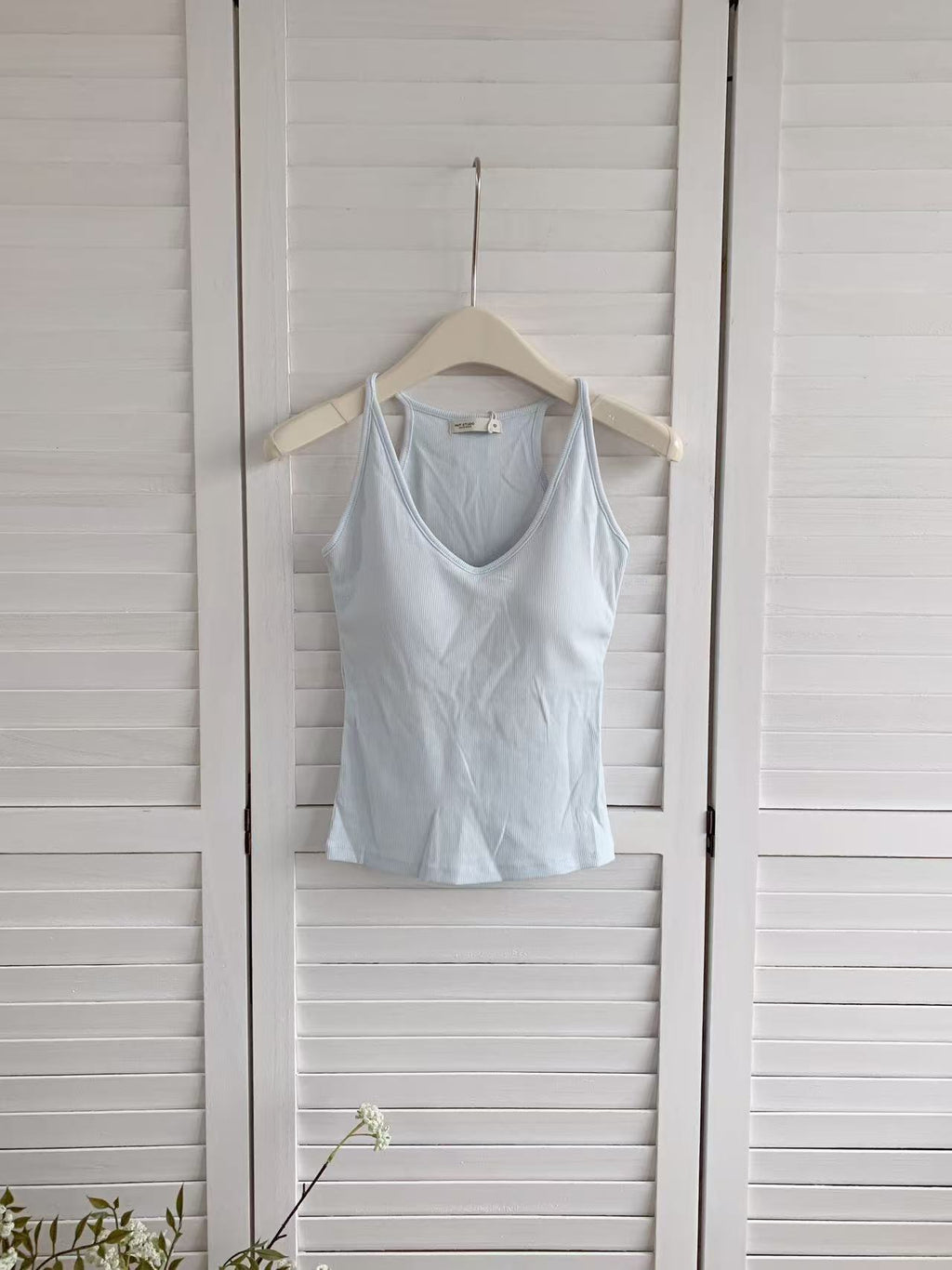 HELLO MILK TEE- 86679   羅紋背心衫