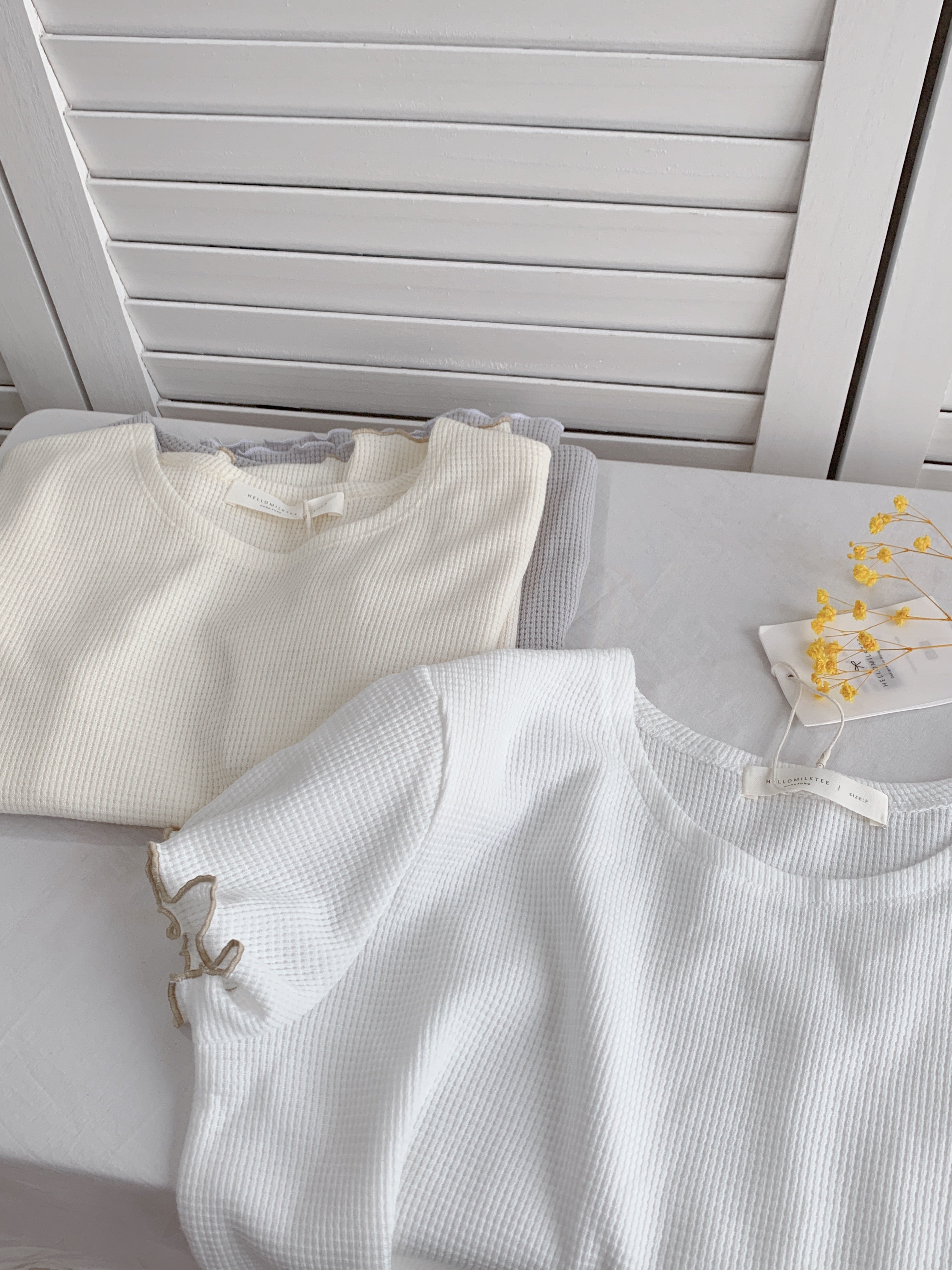HELLO MILK TEE- 86687   圓領上衣