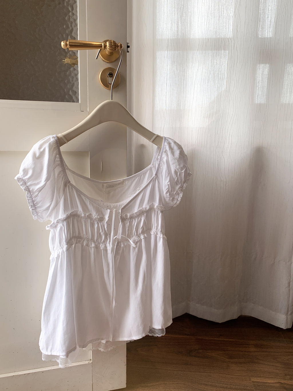 HELLO MILK TEE- 86705   假兩件小衫