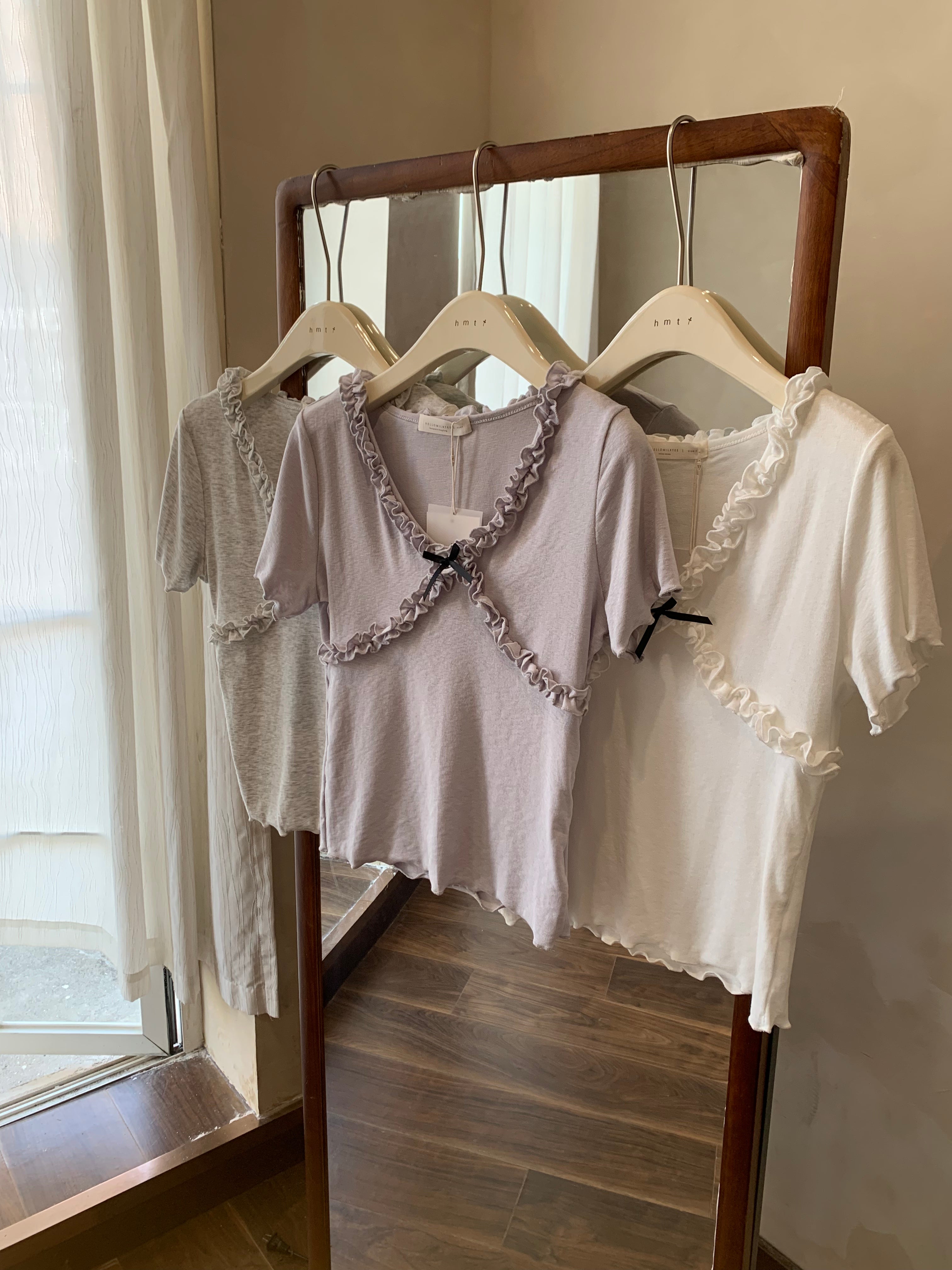 HELLO MILK TEE- 86746   設計感小衫