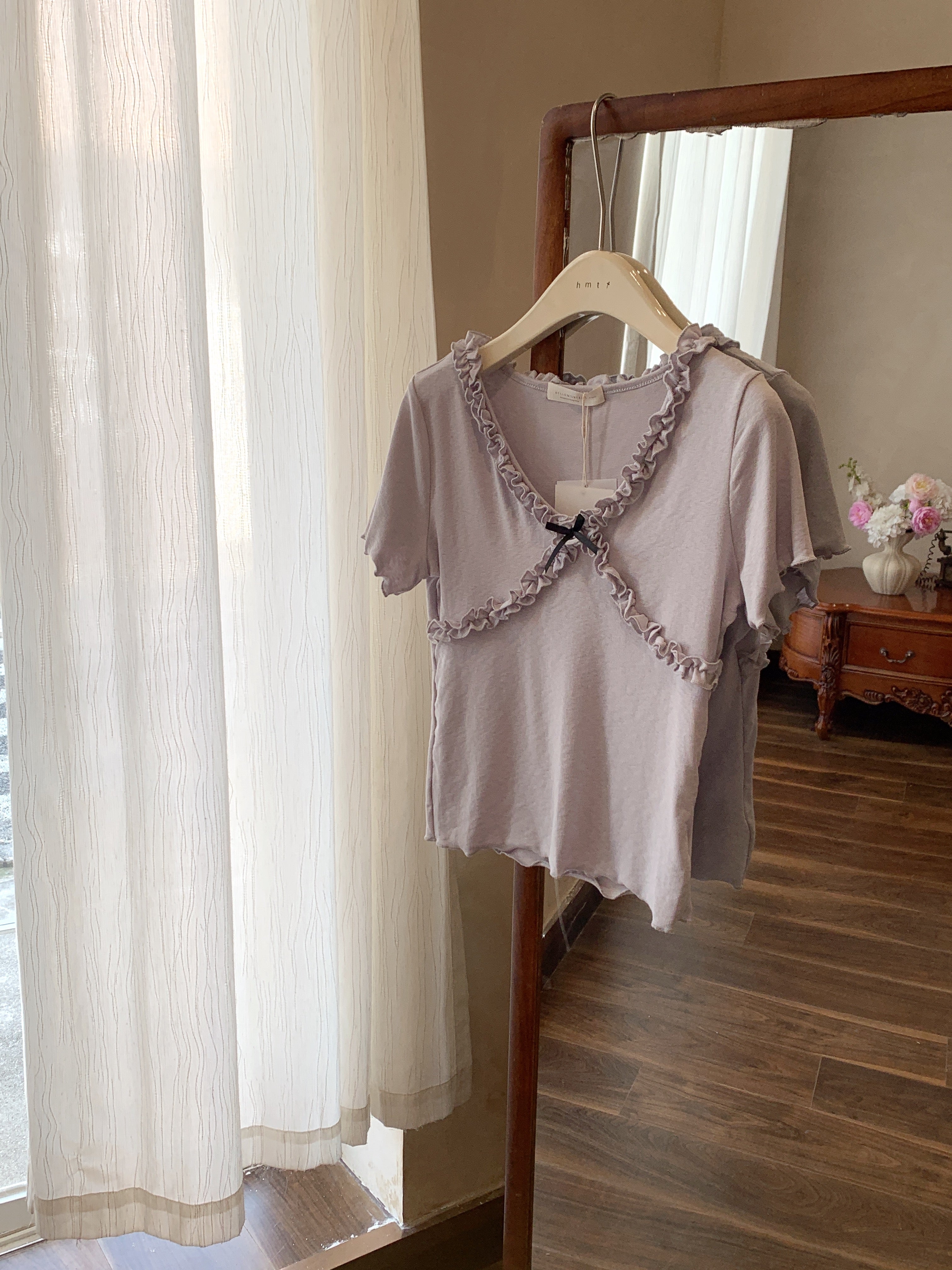 HELLO MILK TEE- 86746   設計感小衫