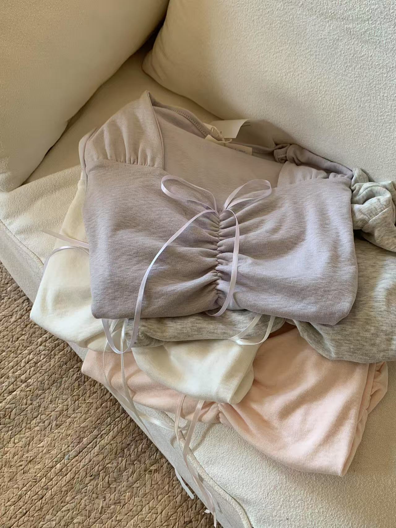 HELLO MILK TEE- 86747   法式小衫