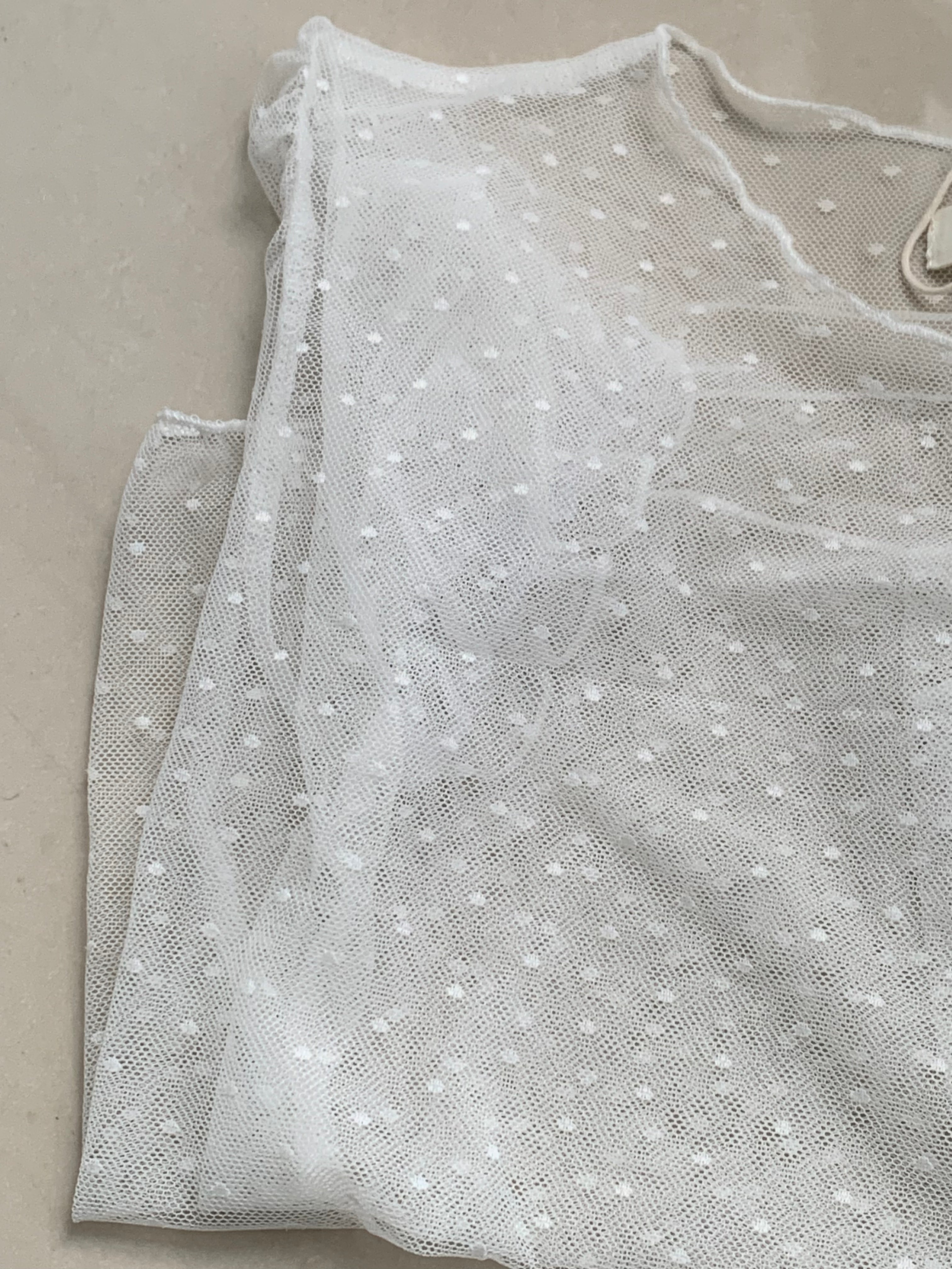 HELLO MILK TEE- 86742   百搭網紗衫