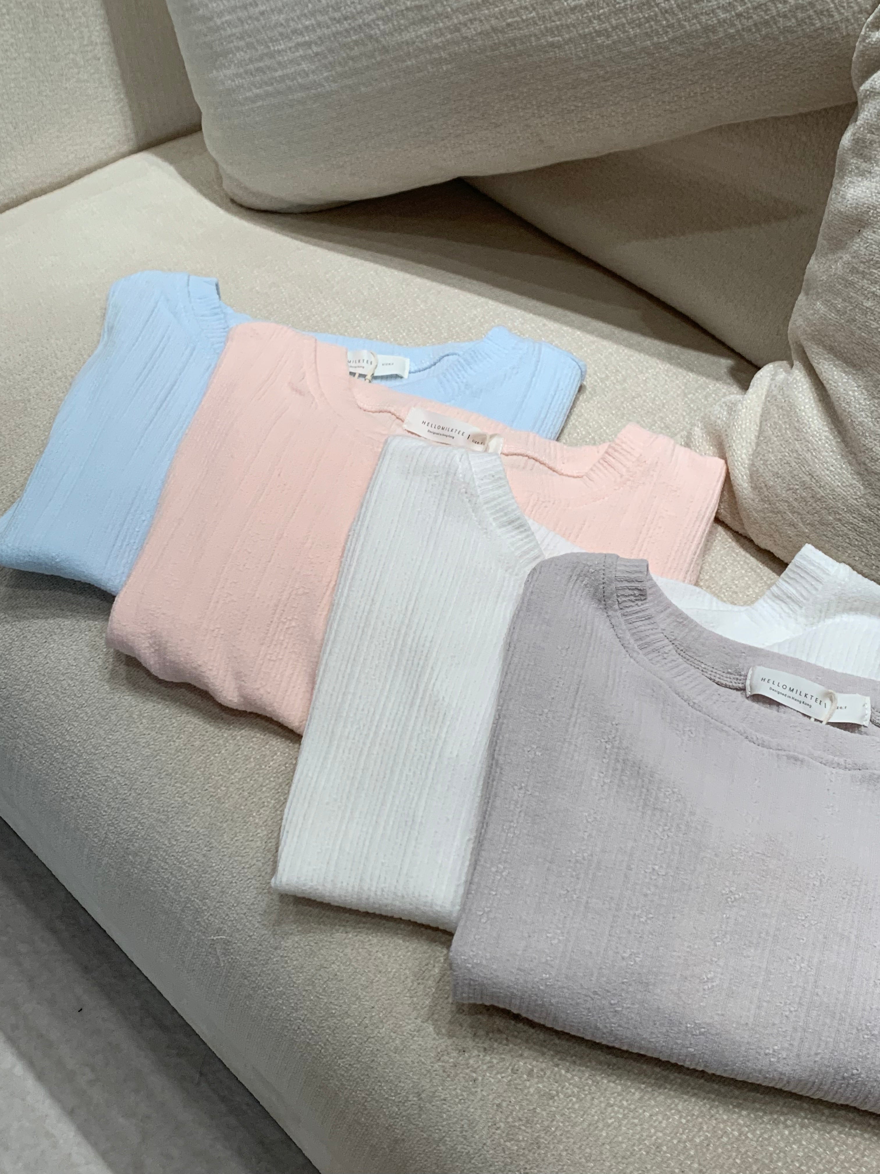 HELLO MILK TEE- 86774   圓領上衣