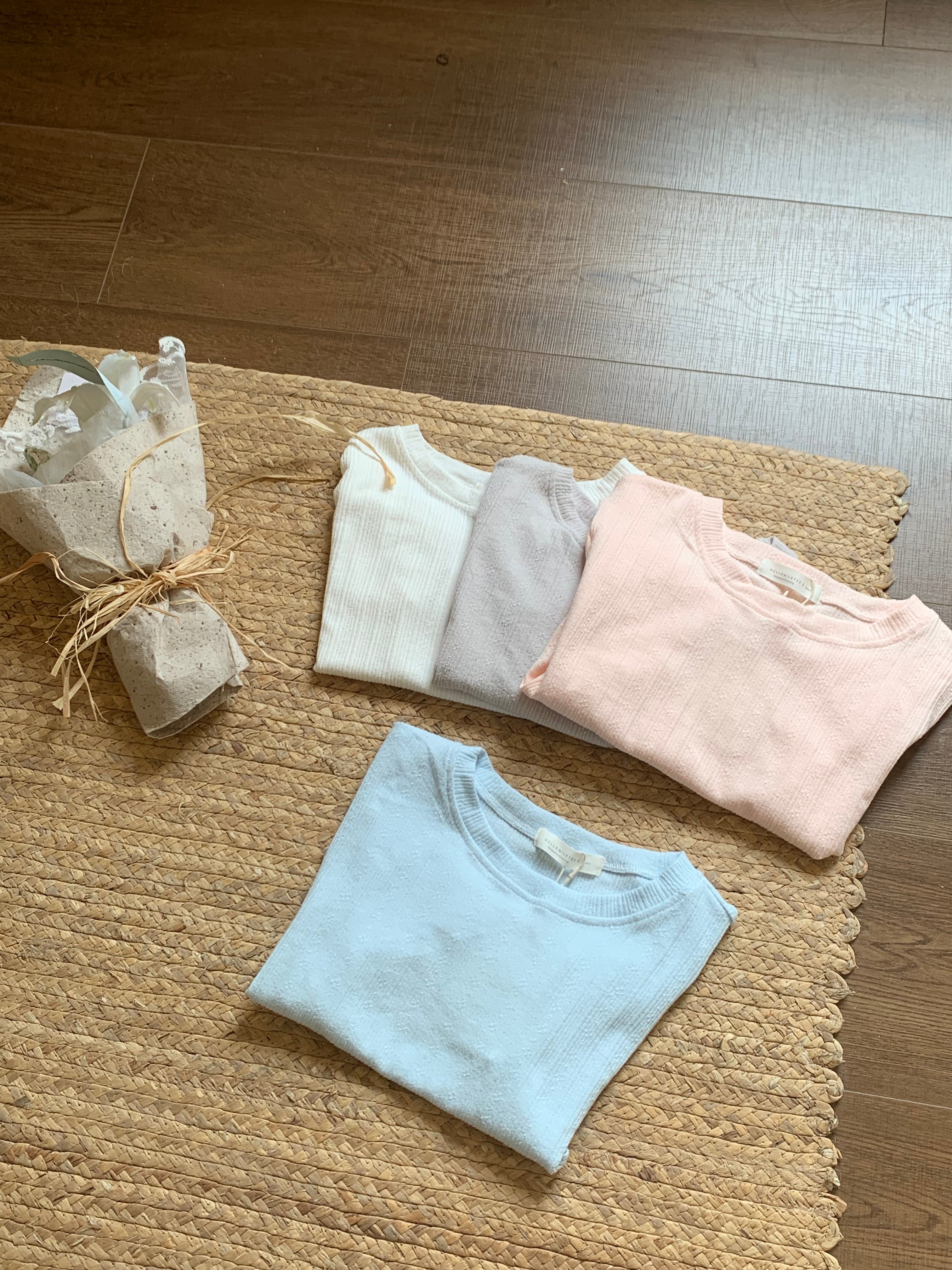HELLO MILK TEE- 86774   圓領上衣