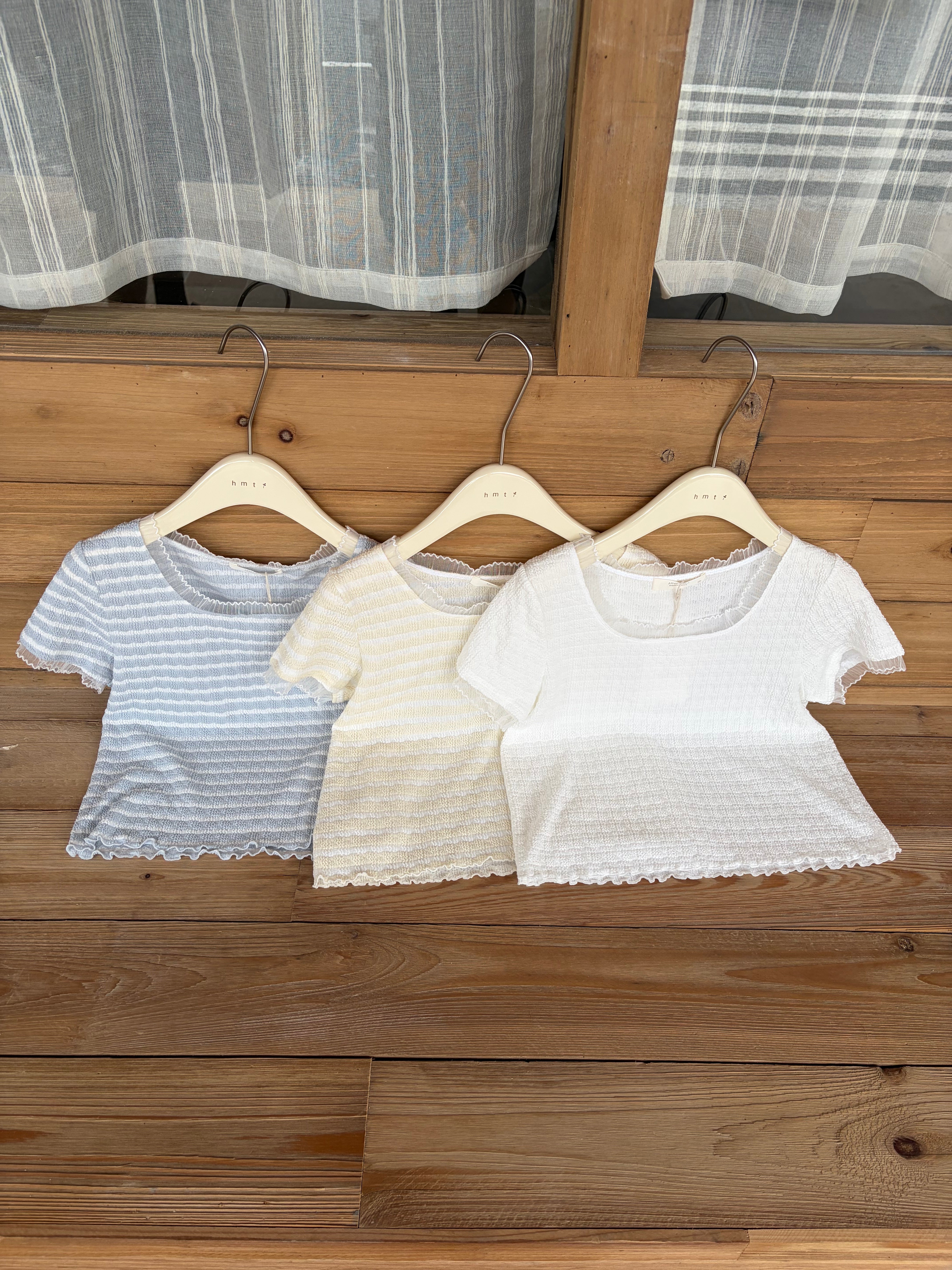 HELLO MILK TEE- 86770   條紋小衫