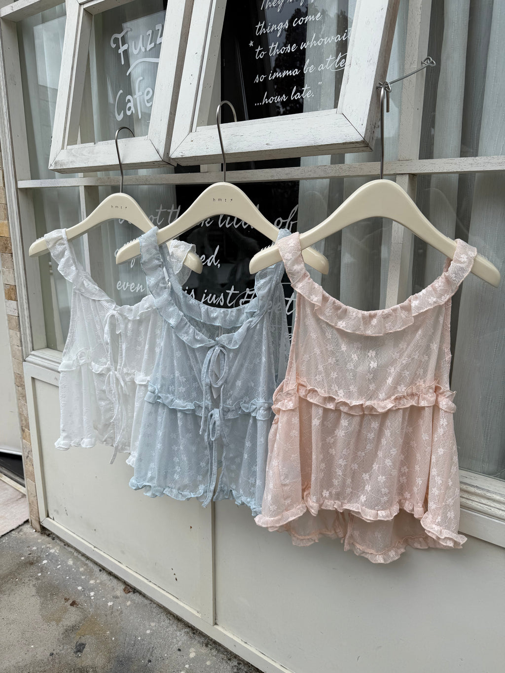HELLO MILK TEE- 86768   韓系綁帶衫