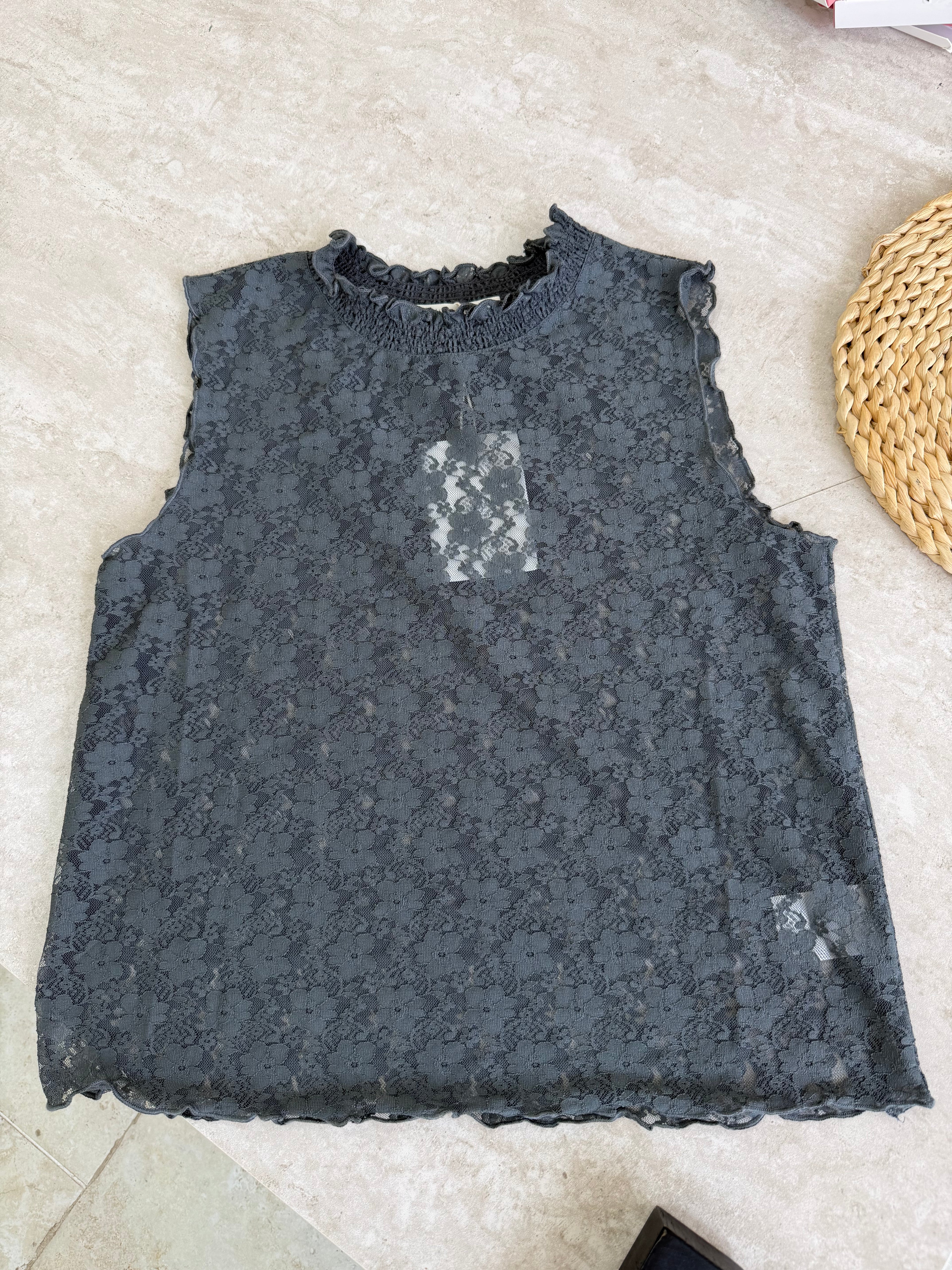 HELLO MILK TEE- 86870   無袖高領衫
