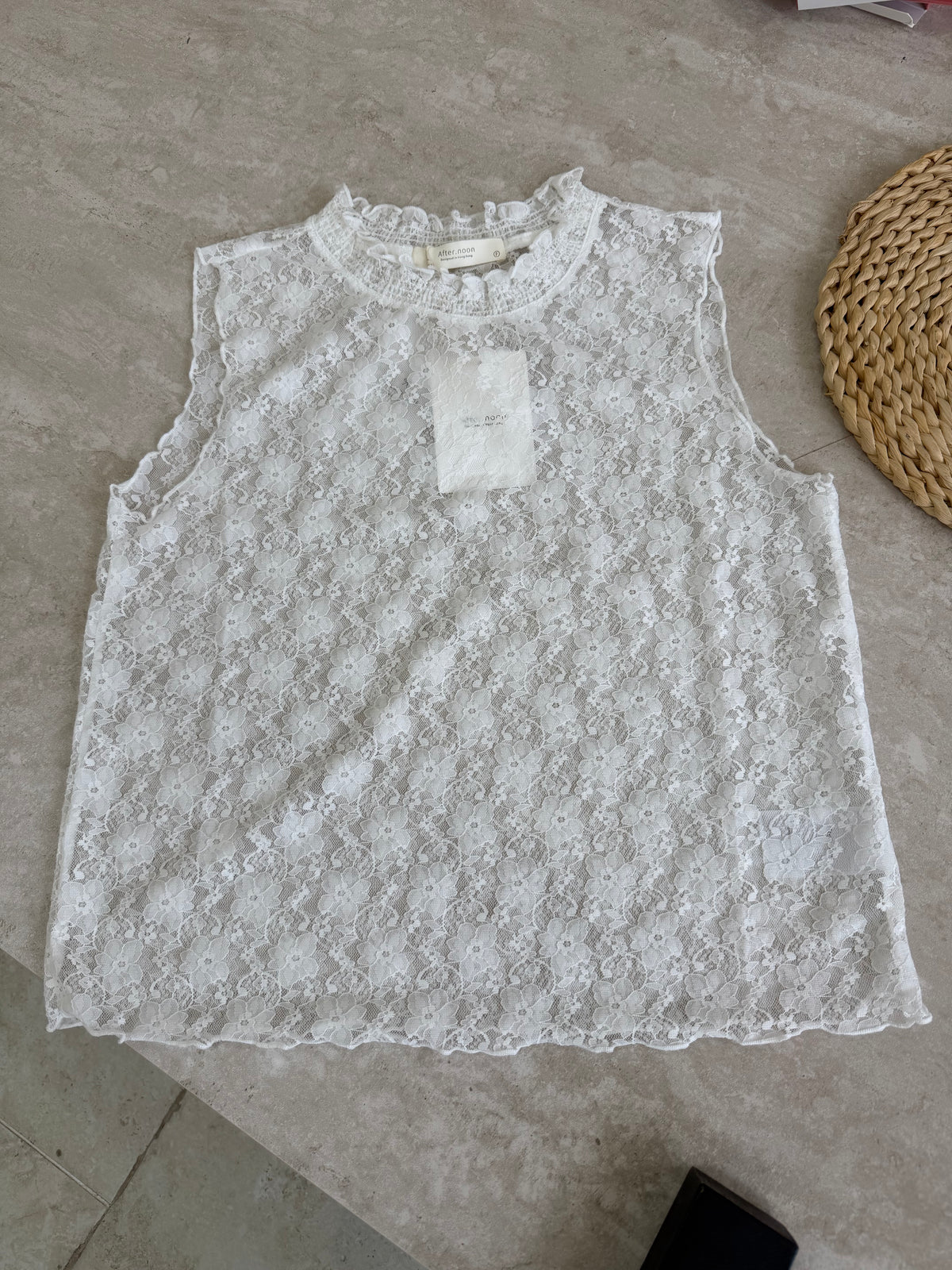 HELLO MILK TEE- 86870   無袖高領衫