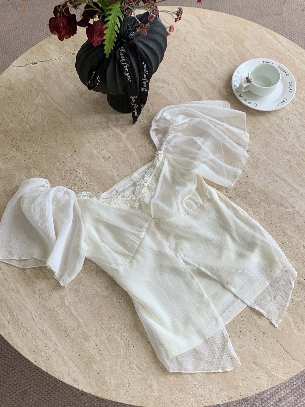 HELLO MILK TEE- 86714   法式小衫