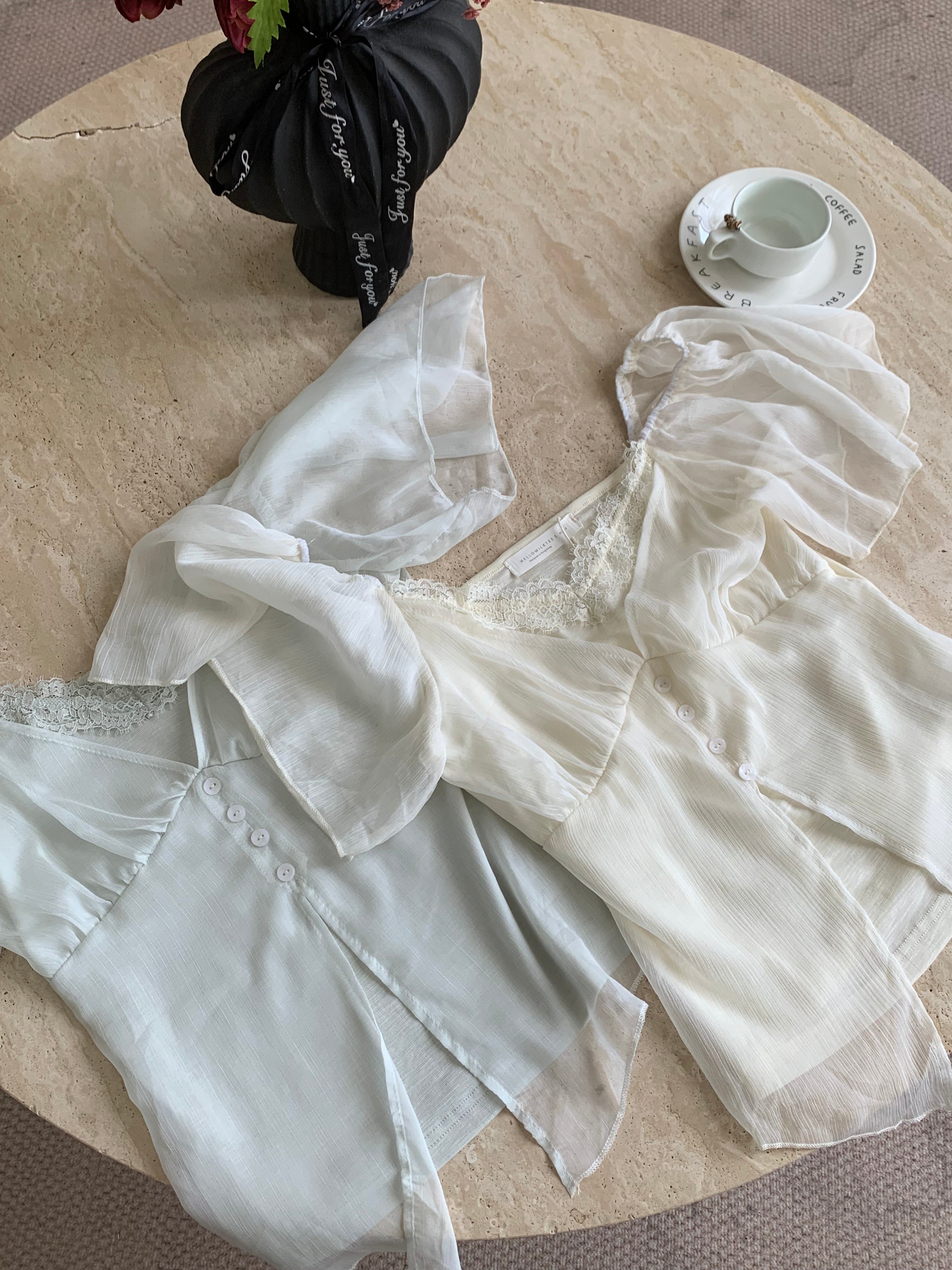 HELLO MILK TEE- 86714   法式小衫