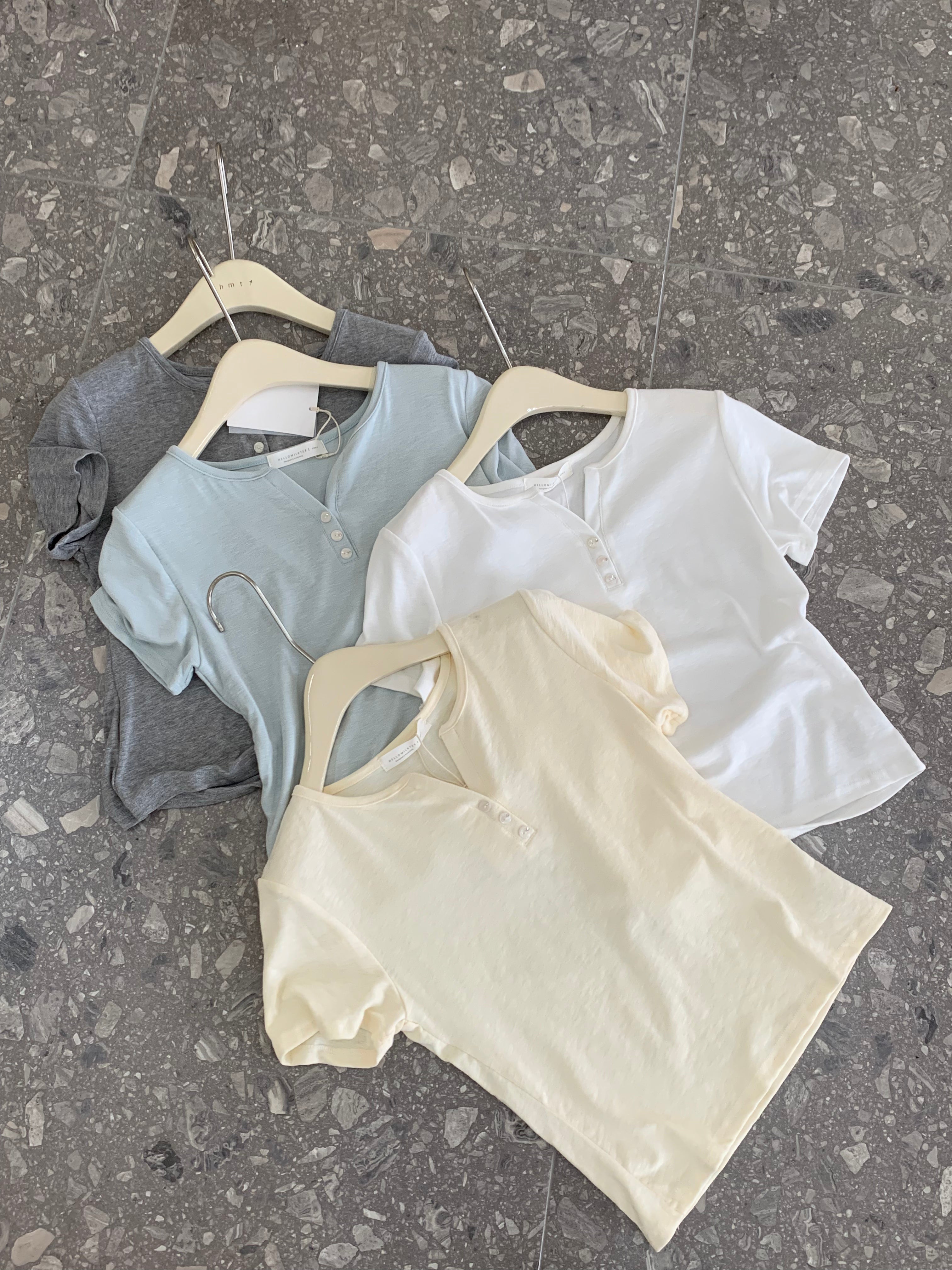 HELLO MILK TEE- 86848   簡約小衫