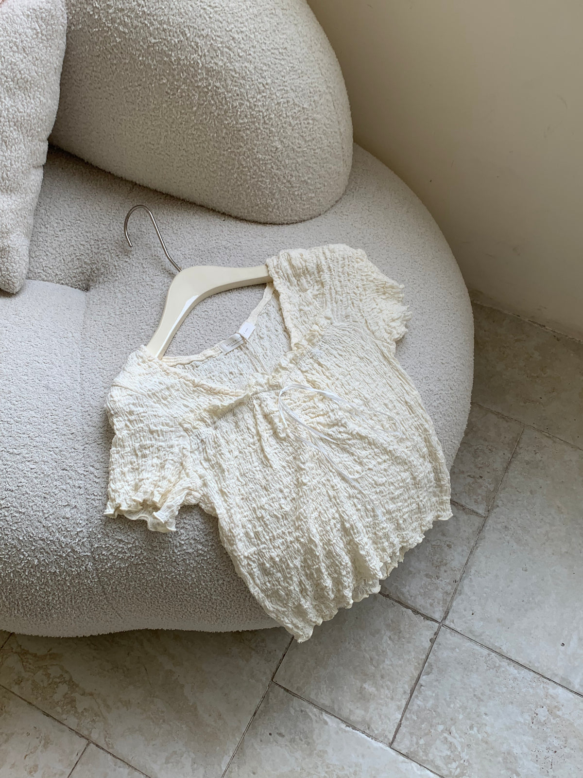 HELLO MILK TEE- 86857   方領上衣