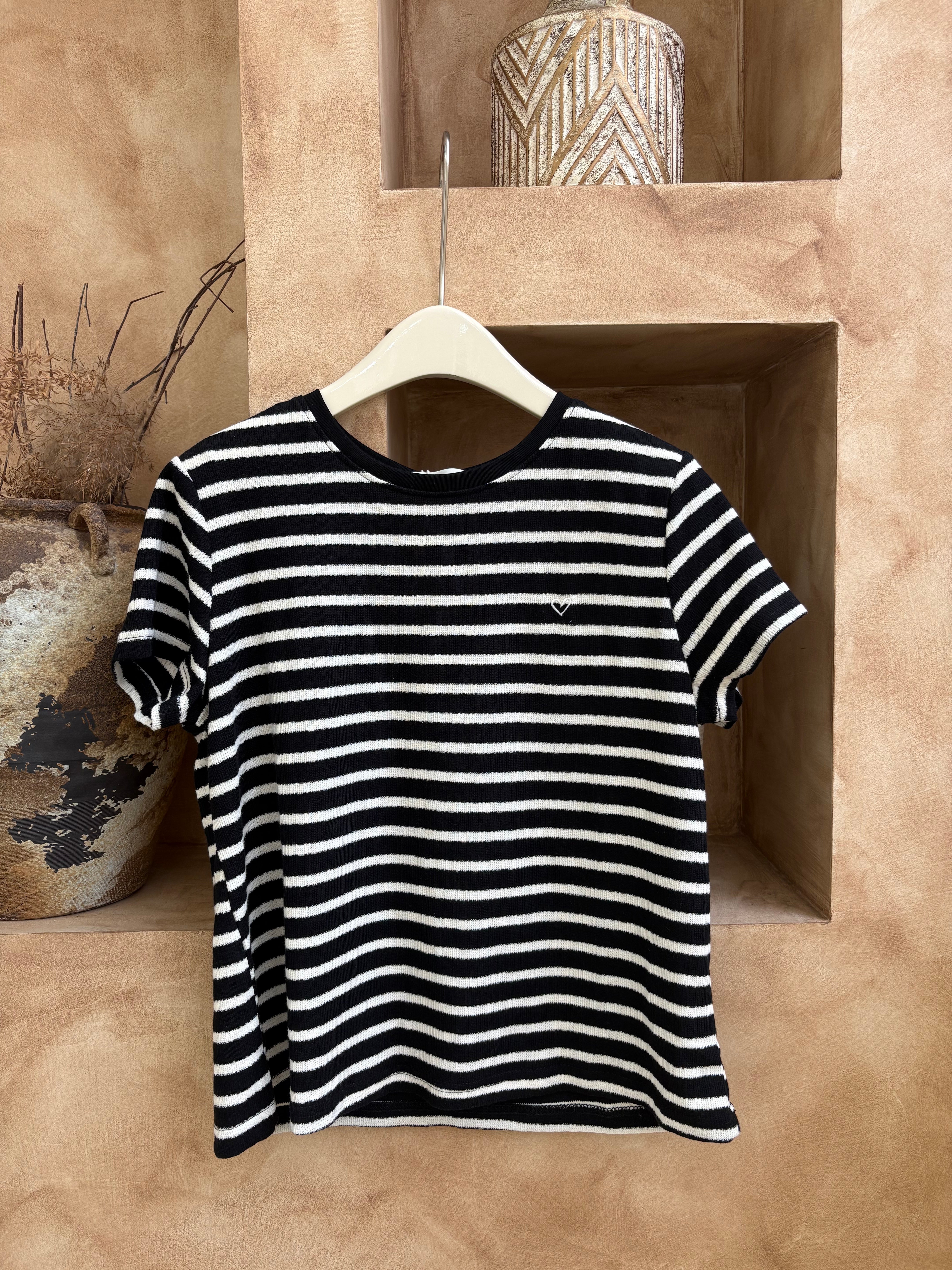HELLO MILK TEE- 86842   圓領條紋衫