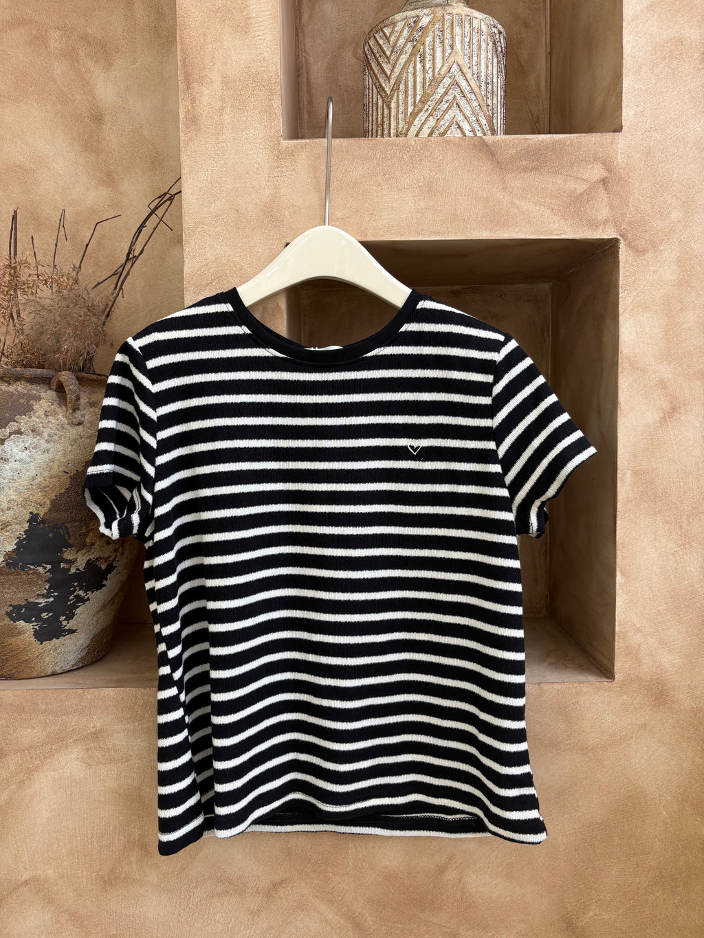 HELLO MILK TEE- 86842   圓領條紋衫