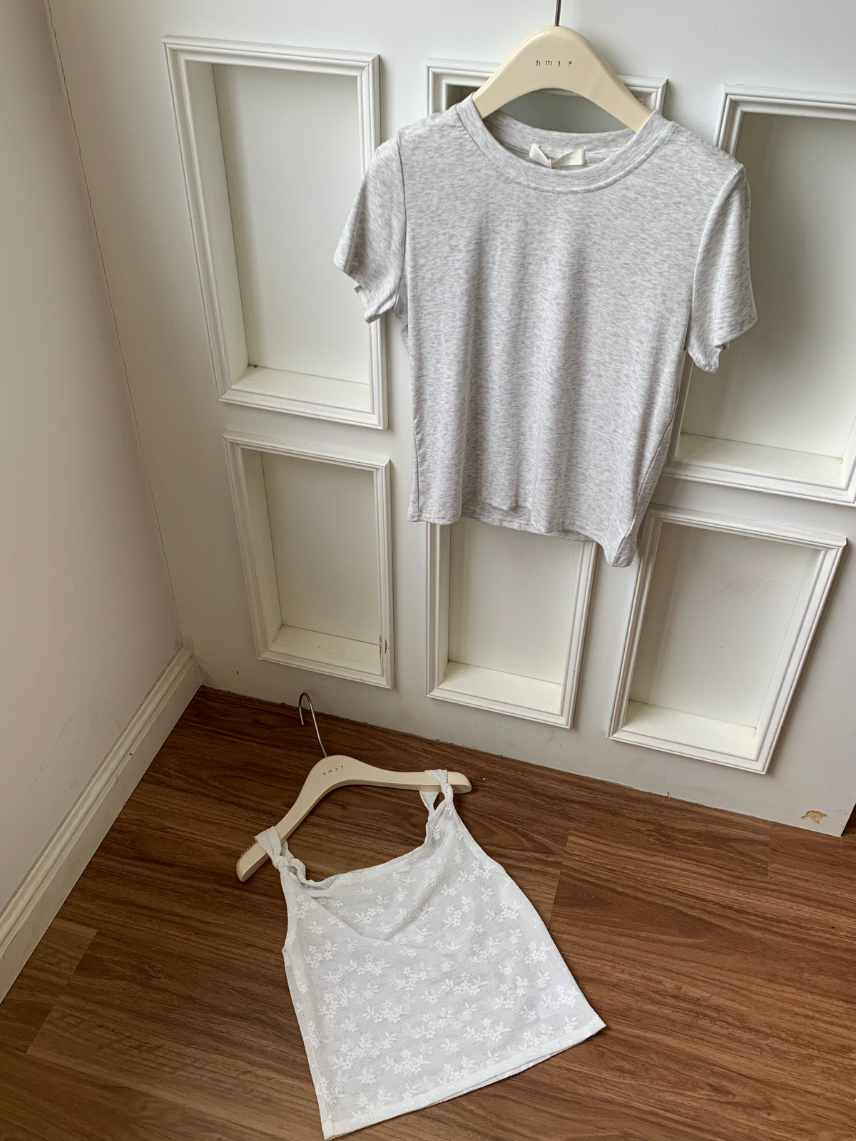 HELLO MILK TEE- 86745   圓領套裝