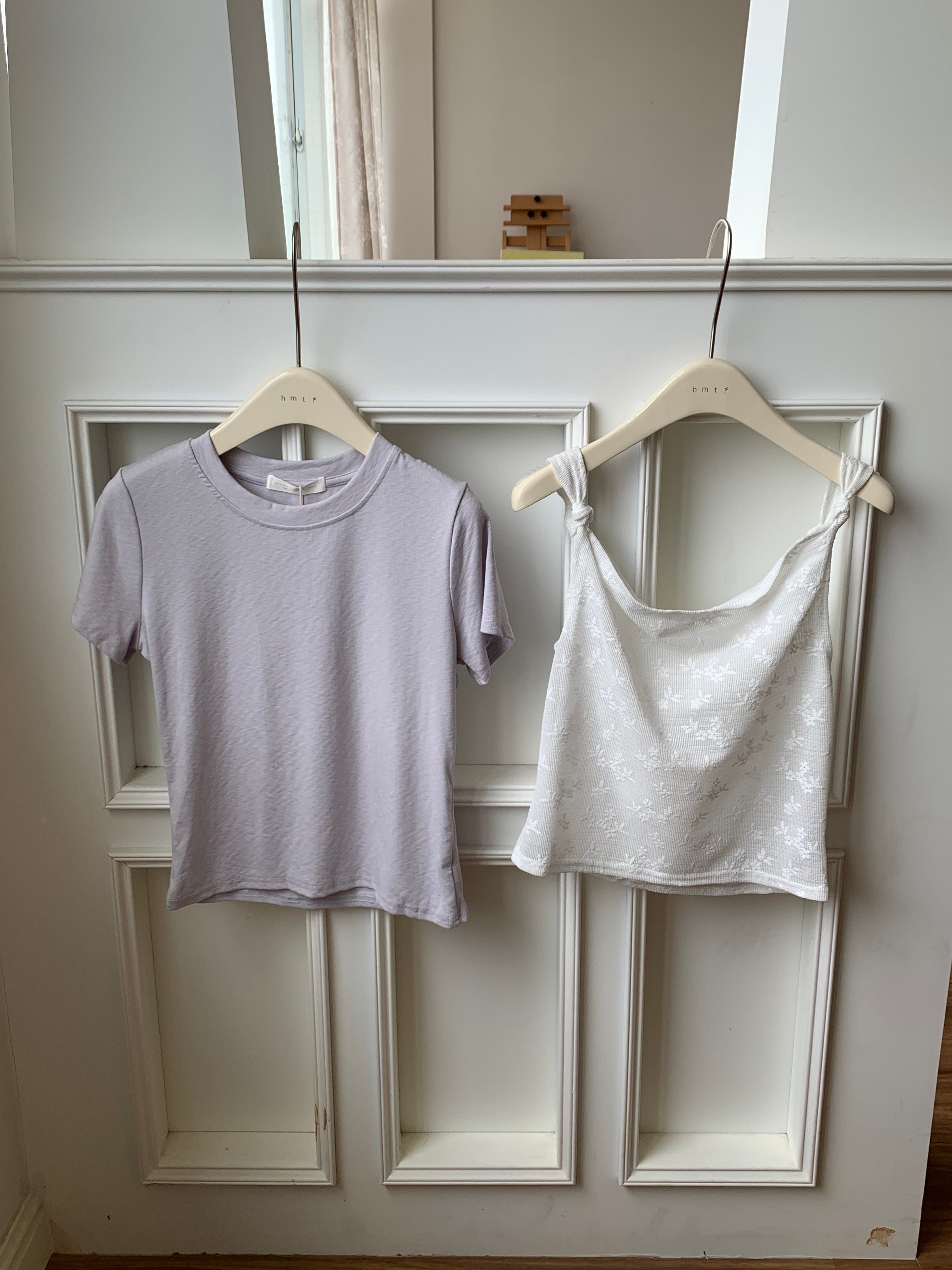 HELLO MILK TEE- 86745   圓領套裝