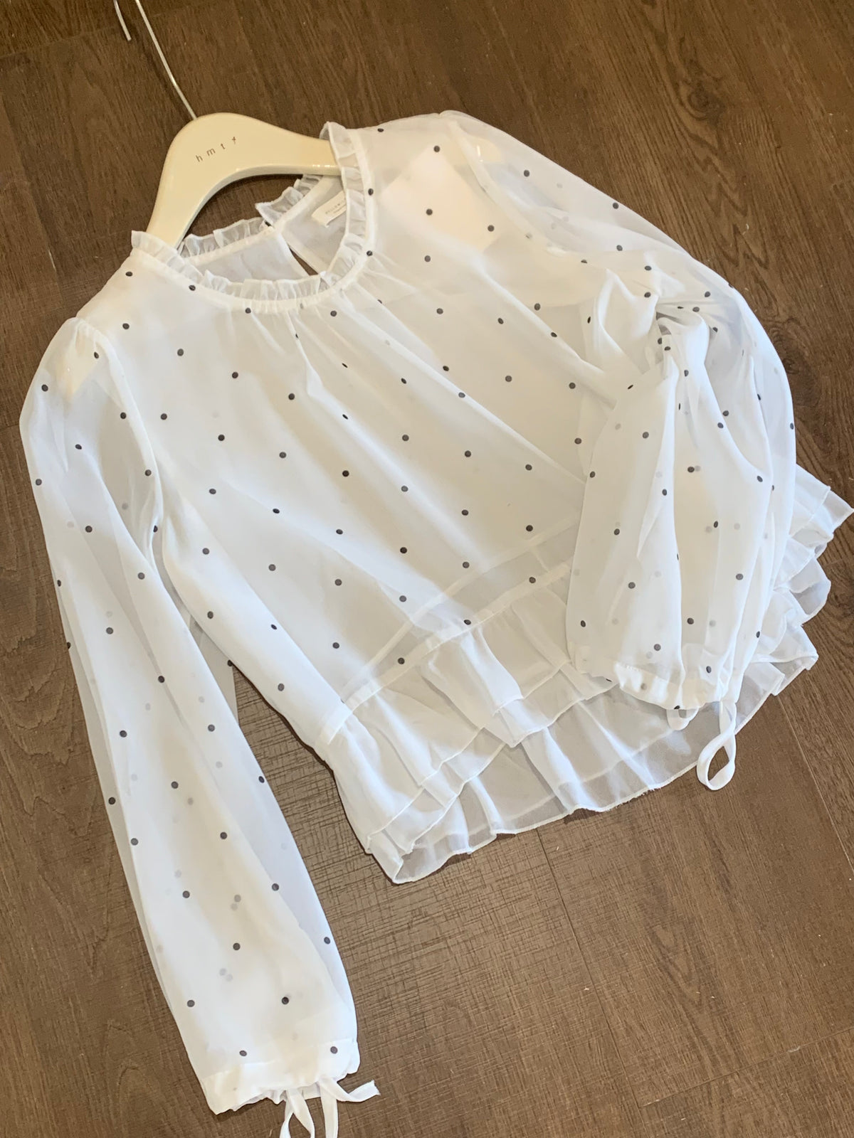 HELLO MILK TEE- 86897   波點小衫