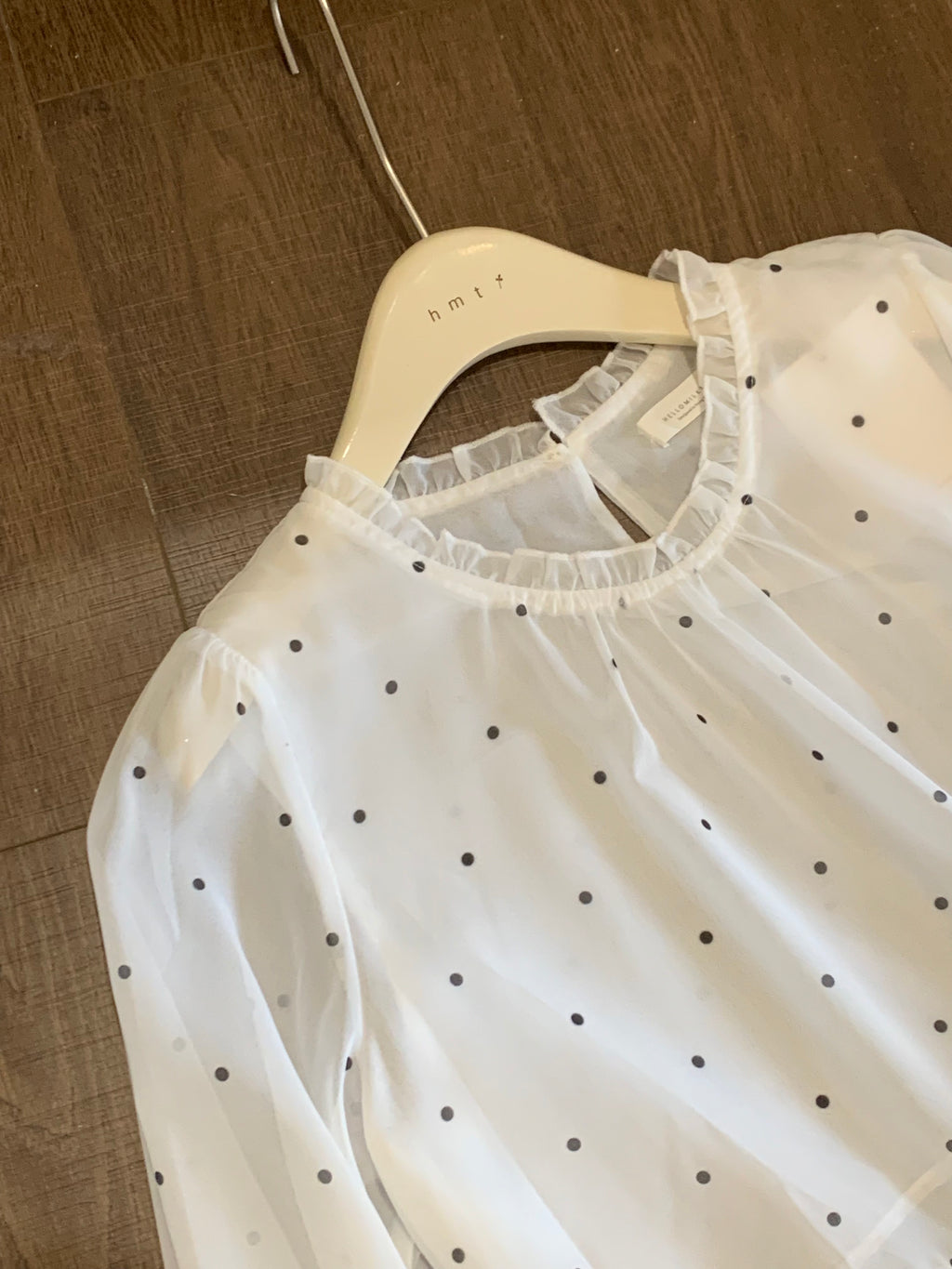 HELLO MILK TEE- 86897   波點小衫