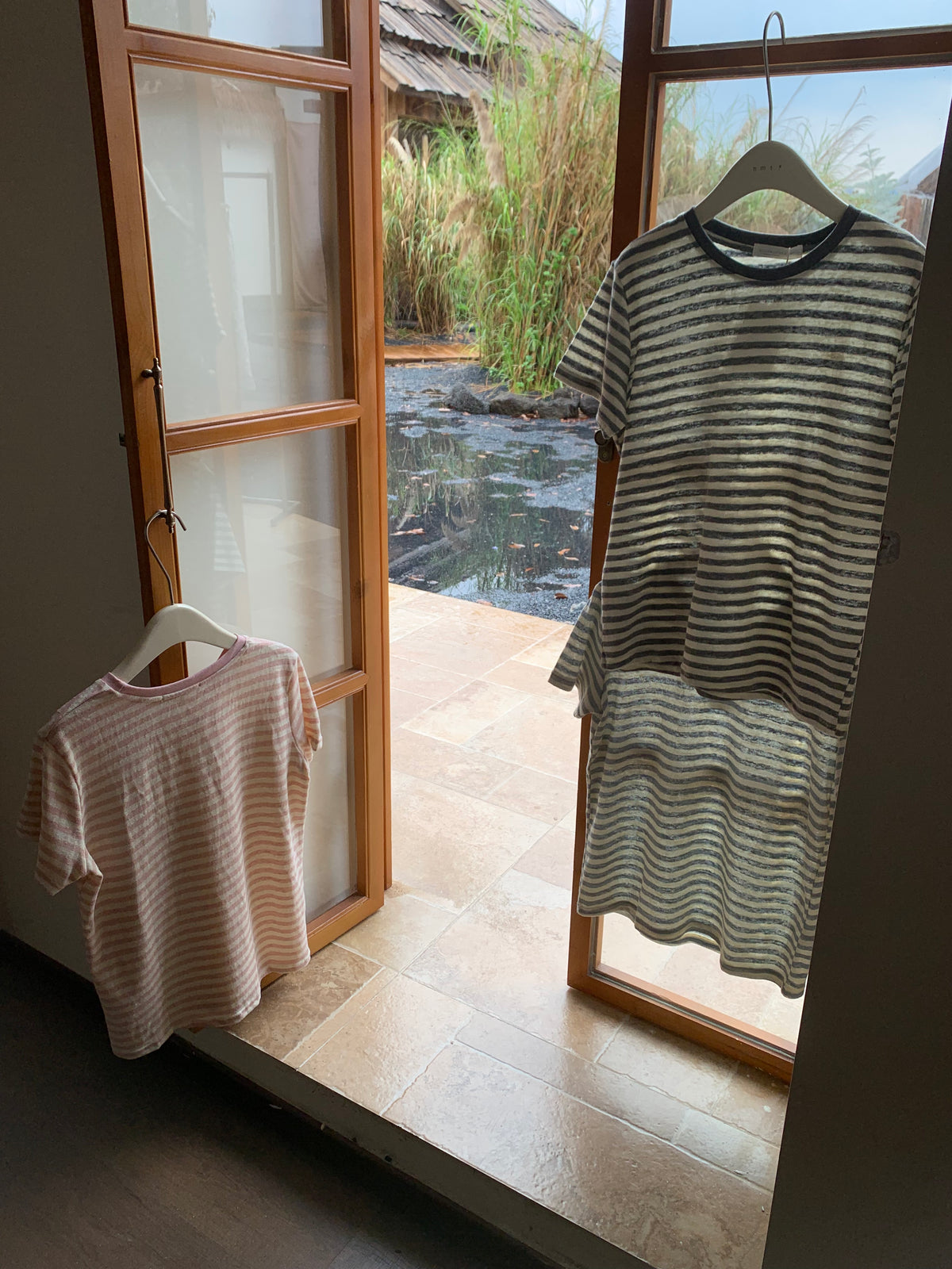 HELLO MILK TEE- 86878   條紋圓領衫