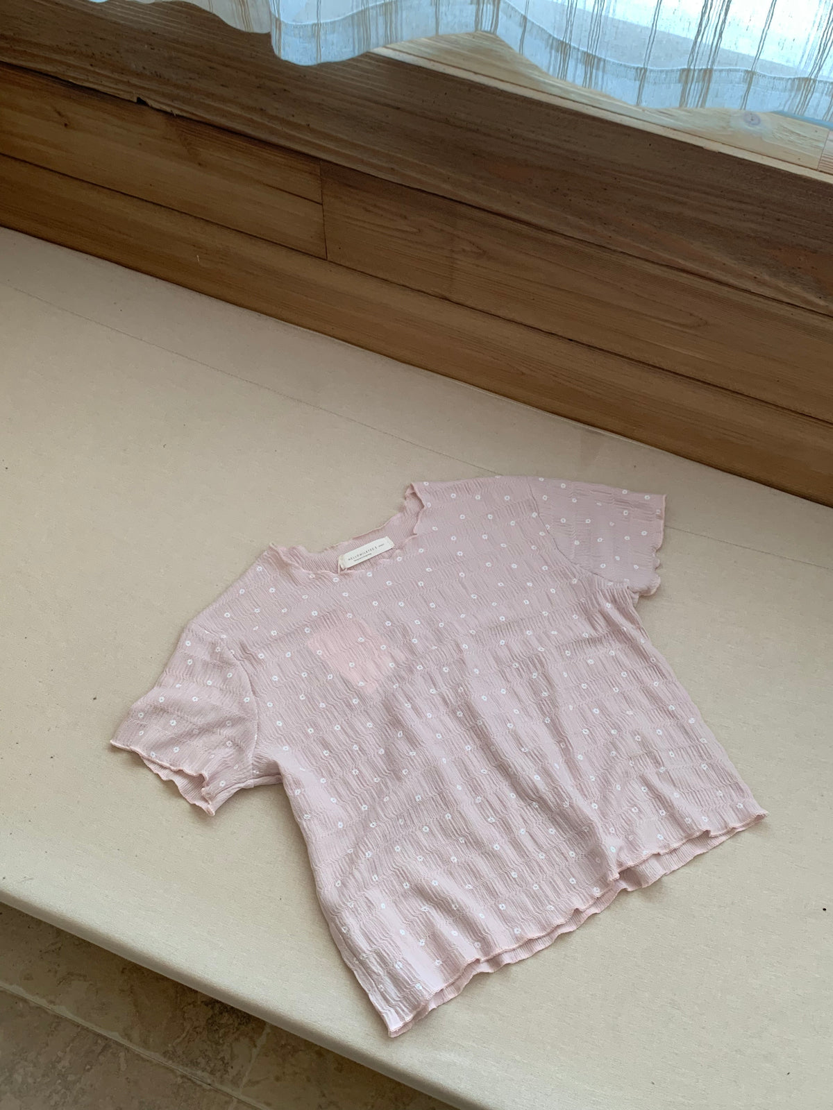 HELLO MILK TEE- 86881   木耳邊小衫