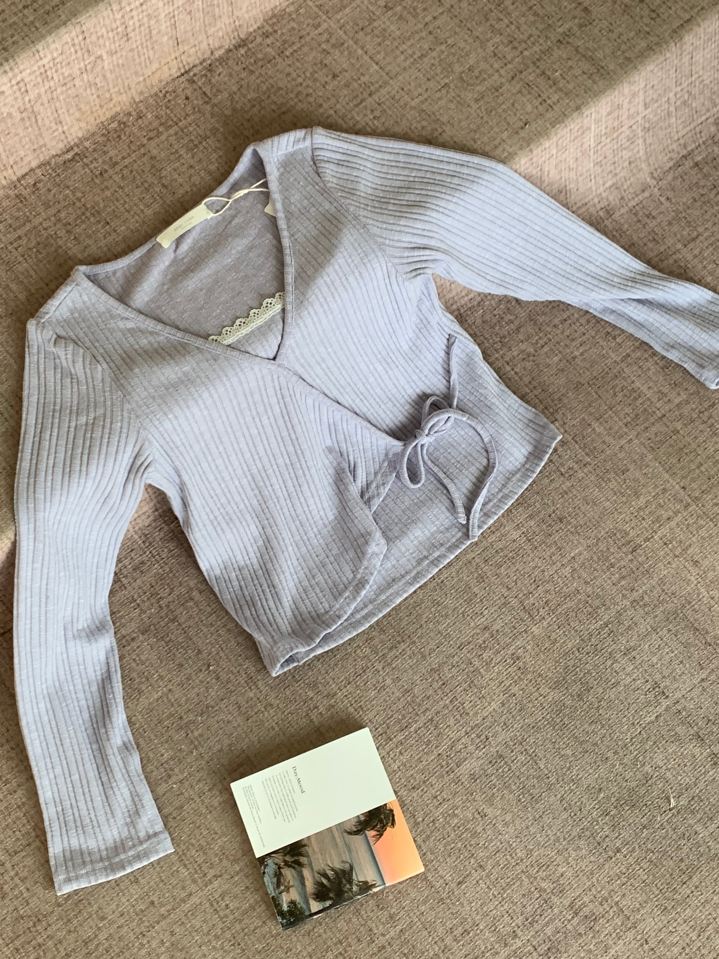 HELLO MILK TEE- 86931   假兩件上衣