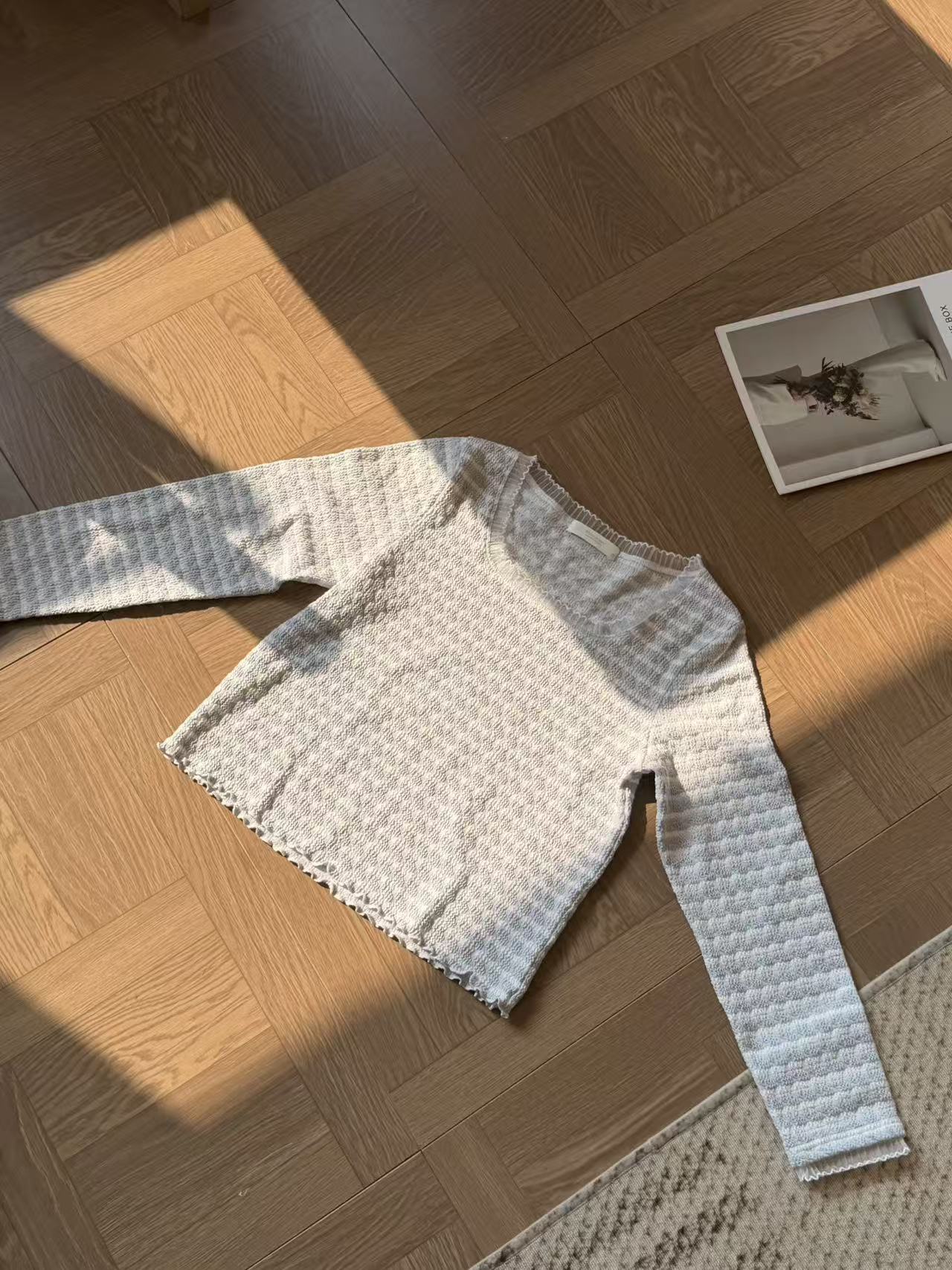 HELLO MILK TEE- 86935 拼接上衣