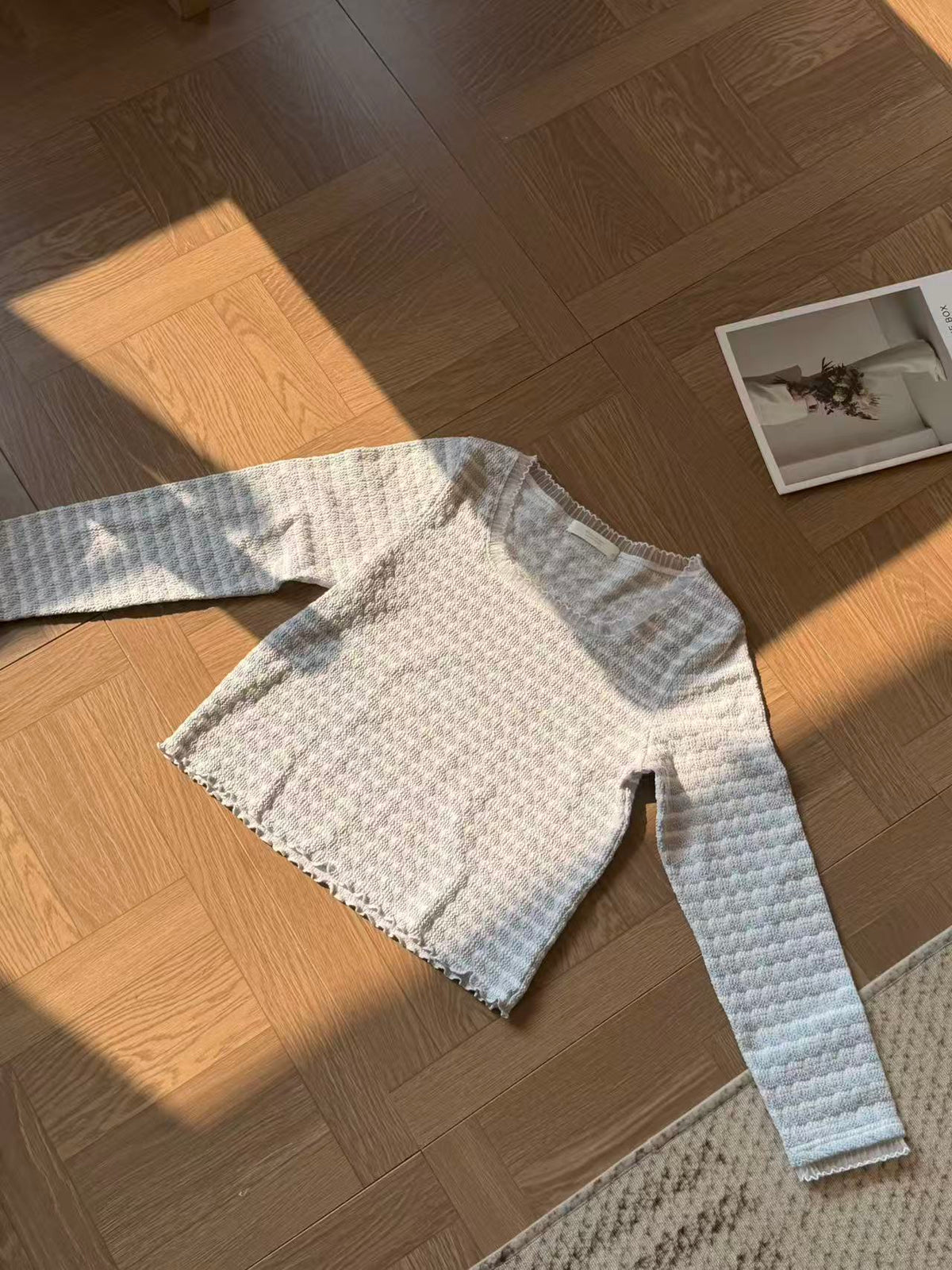 HELLO MILK TEE- 86935 拼接上衣