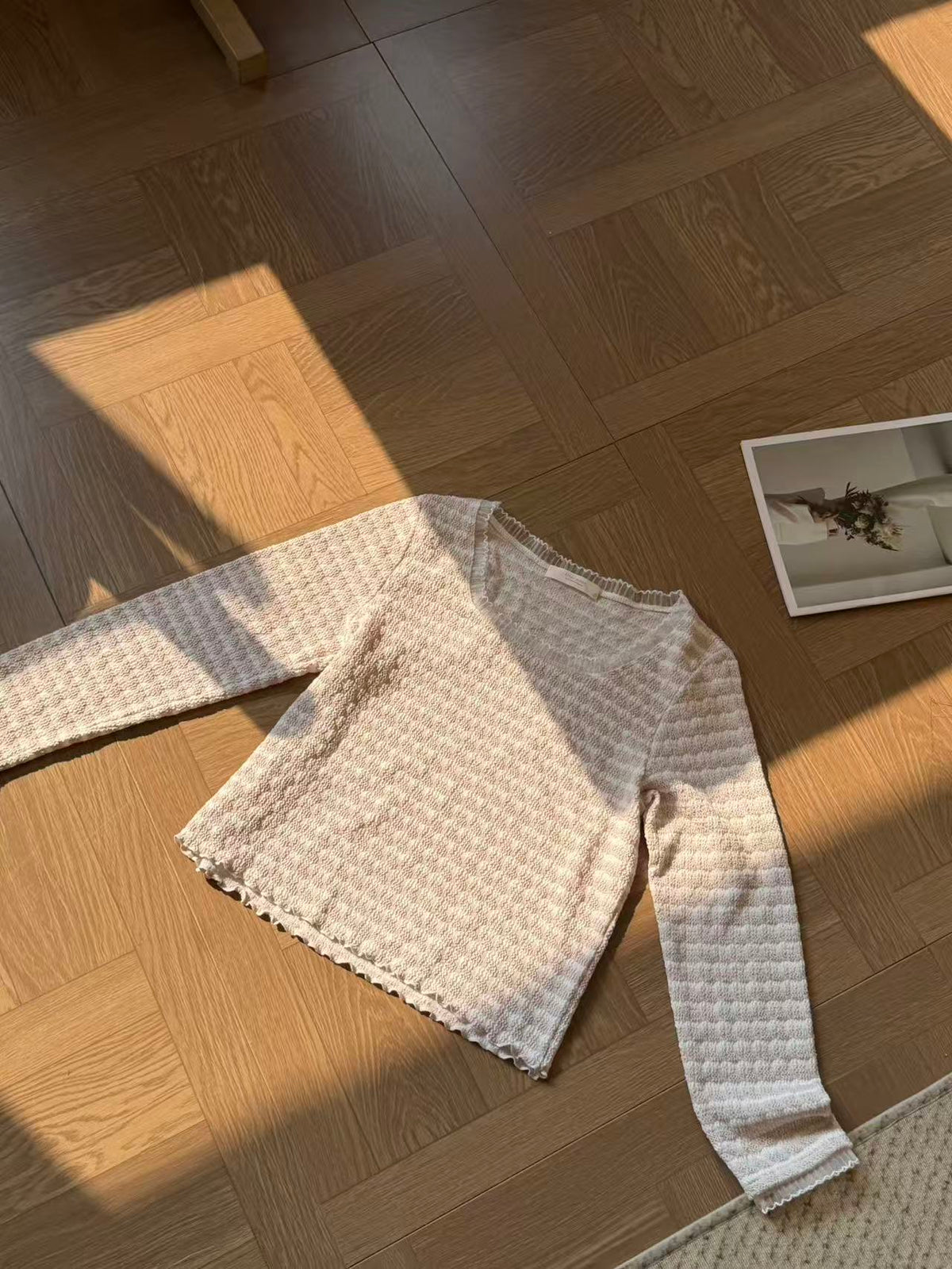 HELLO MILK TEE- 86935 拼接上衣