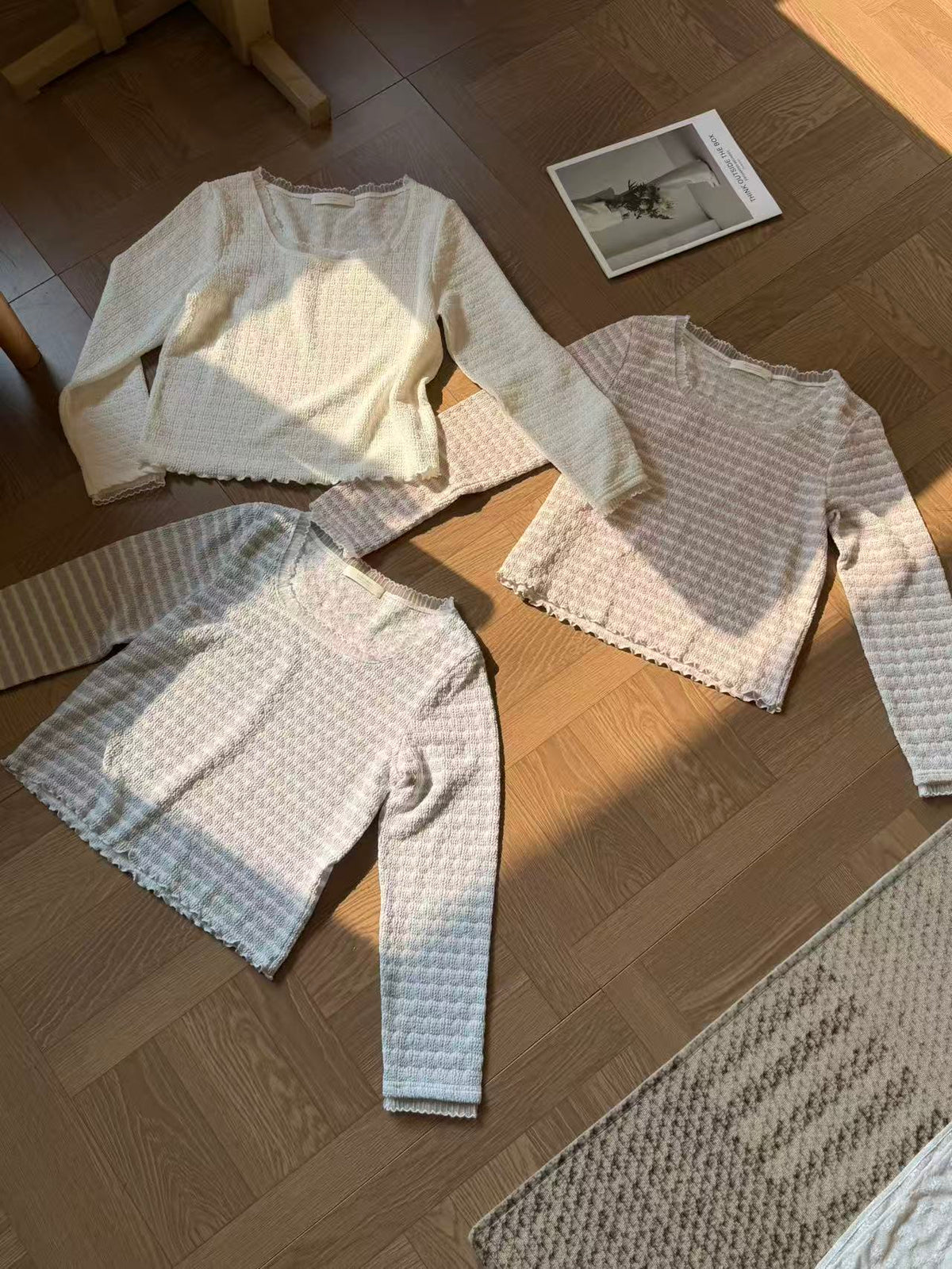HELLO MILK TEE- 86935 拼接上衣